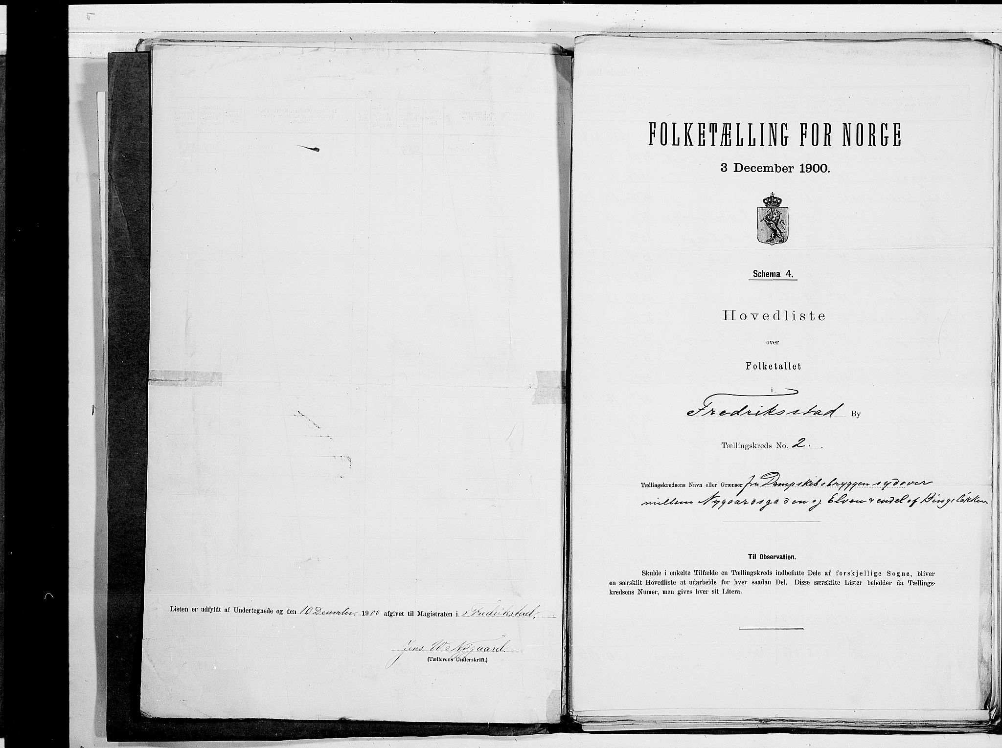 SAO, 1900 census for Fredrikstad, 1900, p. 6