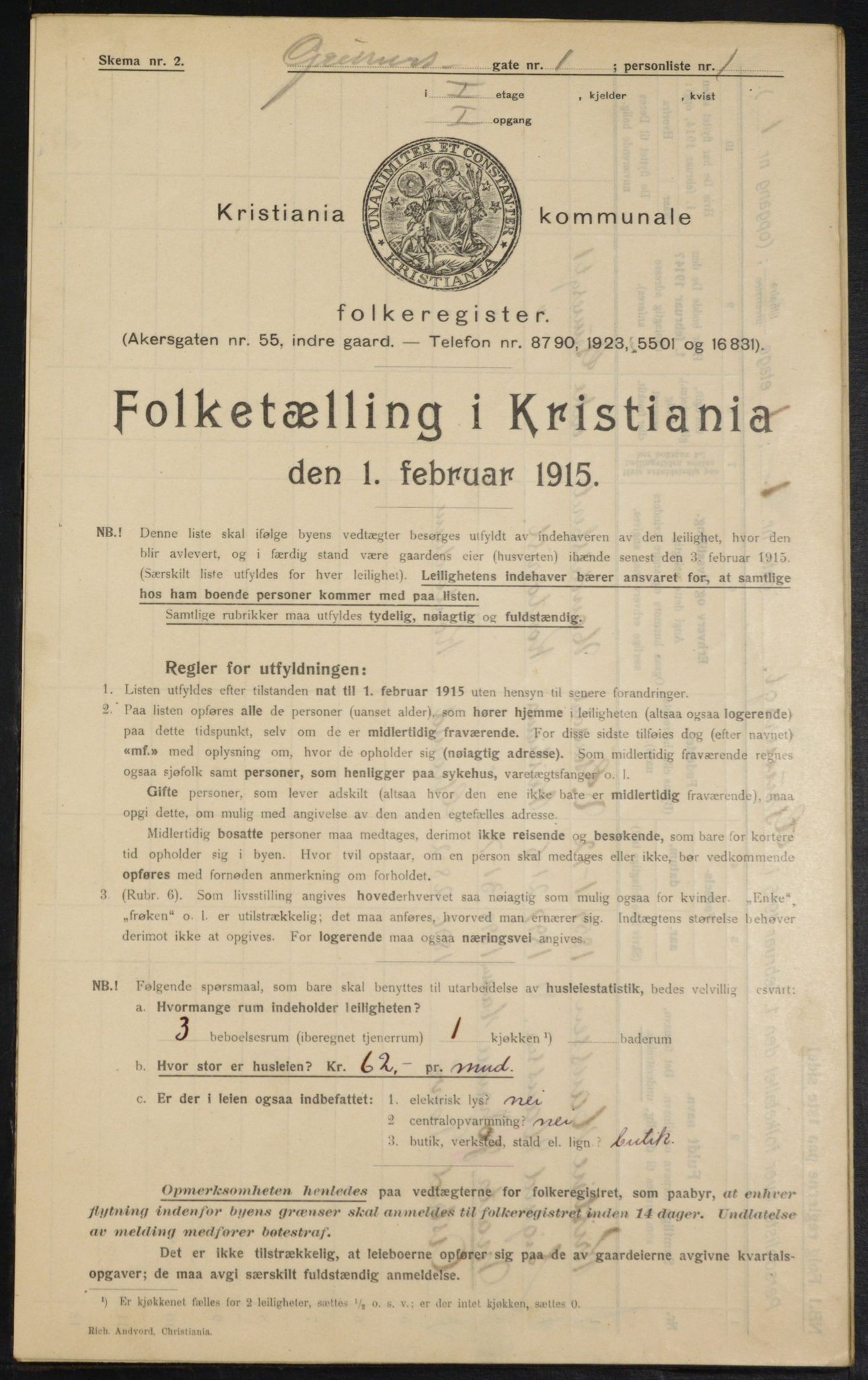 OBA, Municipal Census 1915 for Kristiania, 1915, p. 30251