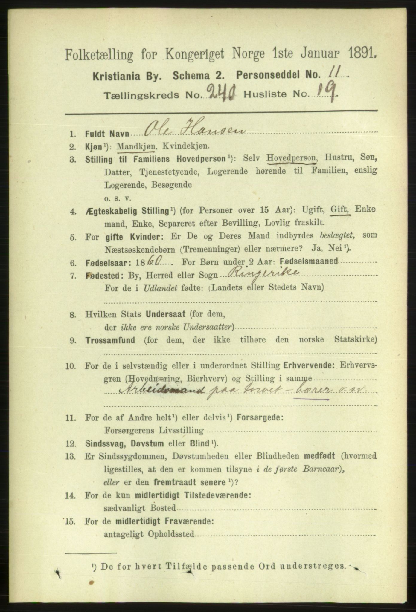 RA, 1891 census for 0301 Kristiania, 1891, p. 146241