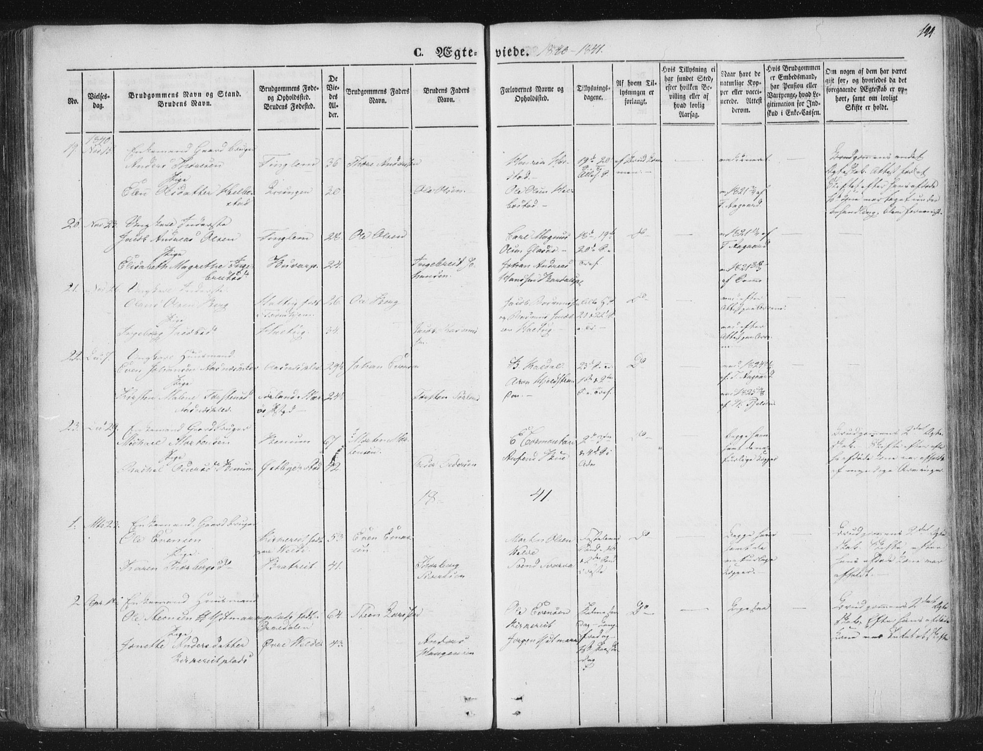 Ministerialprotokoller, klokkerbøker og fødselsregistre - Nord-Trøndelag, SAT/A-1458/741/L0392: Parish register (official) no. 741A06, 1836-1848, p. 199