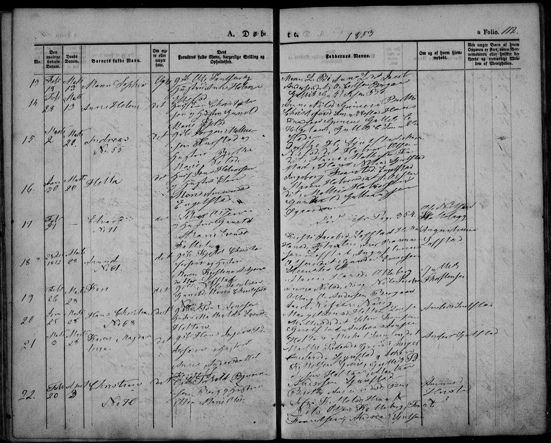 Lardal kirkebøker, SAKO/A-350/F/Fa/L0006: Parish register (official) no. I 6, 1835-1860, p. 112