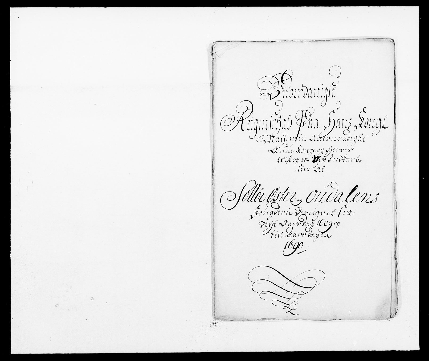 Rentekammeret inntil 1814, Reviderte regnskaper, Fogderegnskap, RA/EA-4092/R13/L0827: Fogderegnskap Solør, Odal og Østerdal, 1689, p. 2