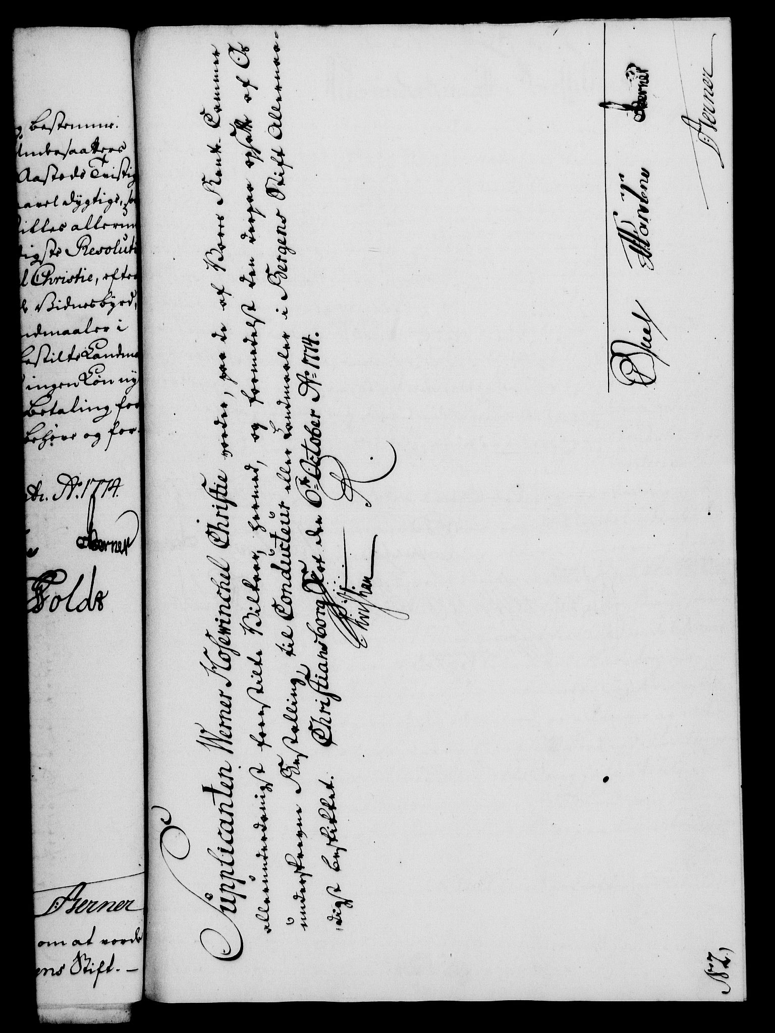 Rentekammeret, Kammerkanselliet, RA/EA-3111/G/Gf/Gfa/L0056: Norsk relasjons- og resolusjonsprotokoll (merket RK 52.56), 1774, p. 191
