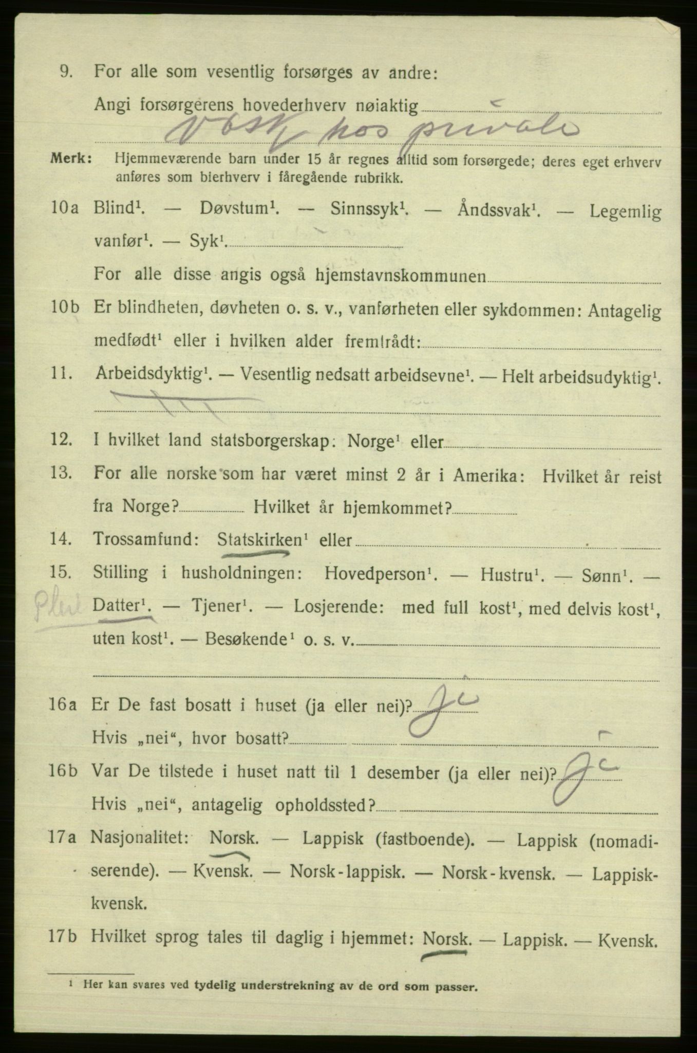 SATØ, 1920 census for Vardø, 1920, p. 4929