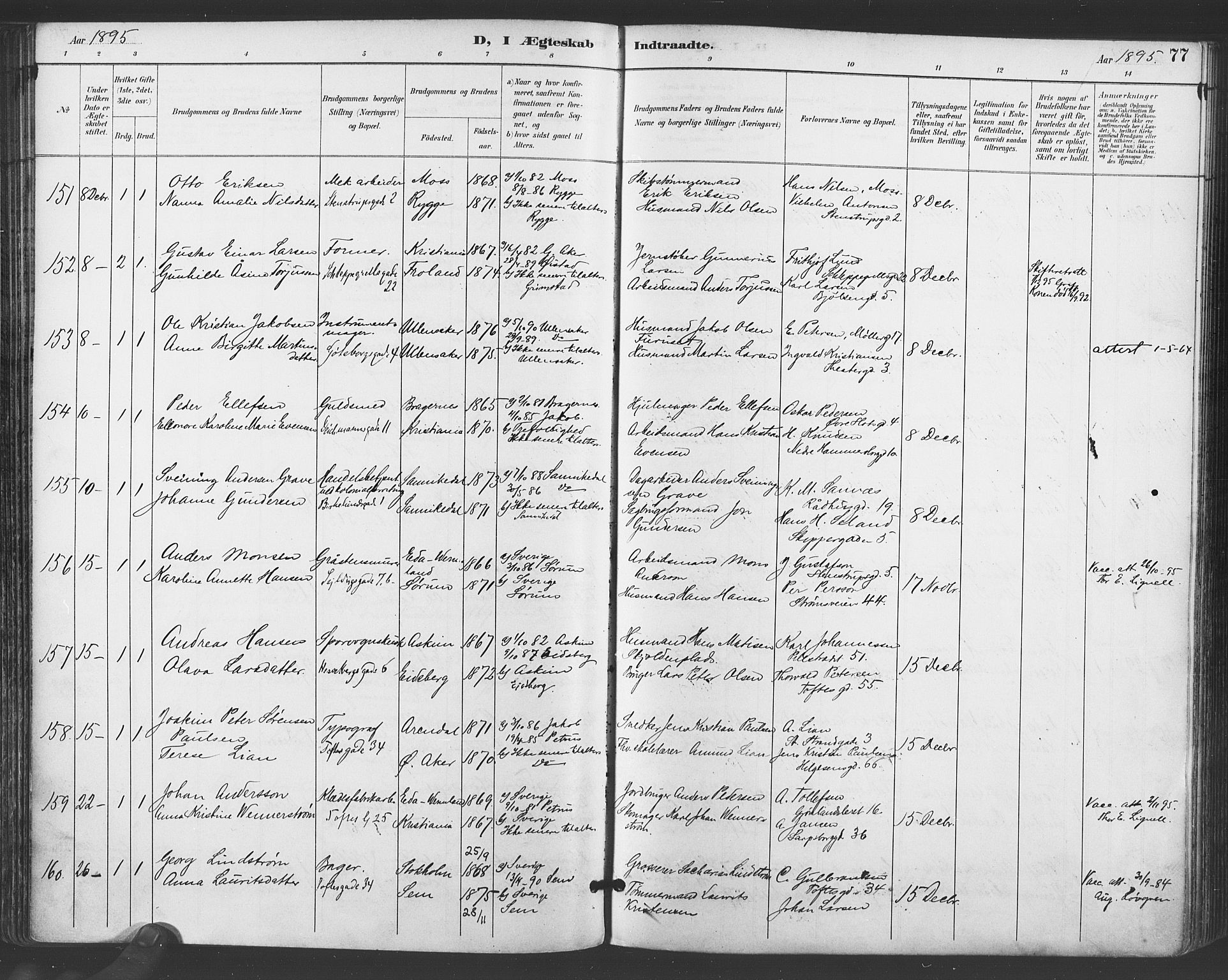 Paulus prestekontor Kirkebøker, AV/SAO-A-10871/F/Fa/L0009: Parish register (official) no. 9, 1891-1901, p. 77