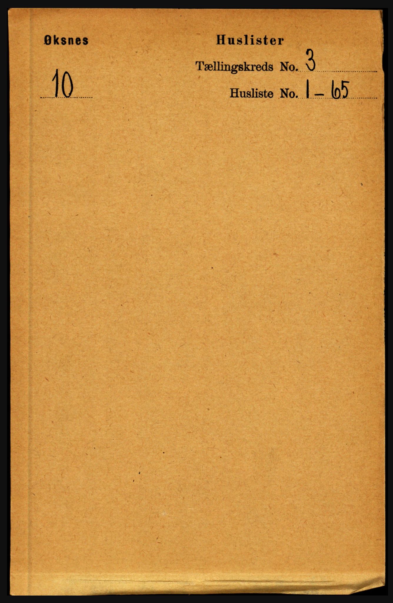 RA, 1891 census for 1868 Øksnes, 1891, p. 1065