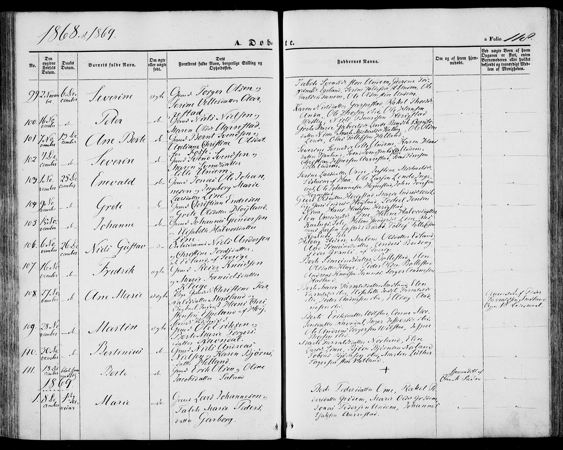 Lye sokneprestkontor, SAST/A-101794/001/30BA/L0007: Parish register (official) no. A 6, 1856-1871, p. 118