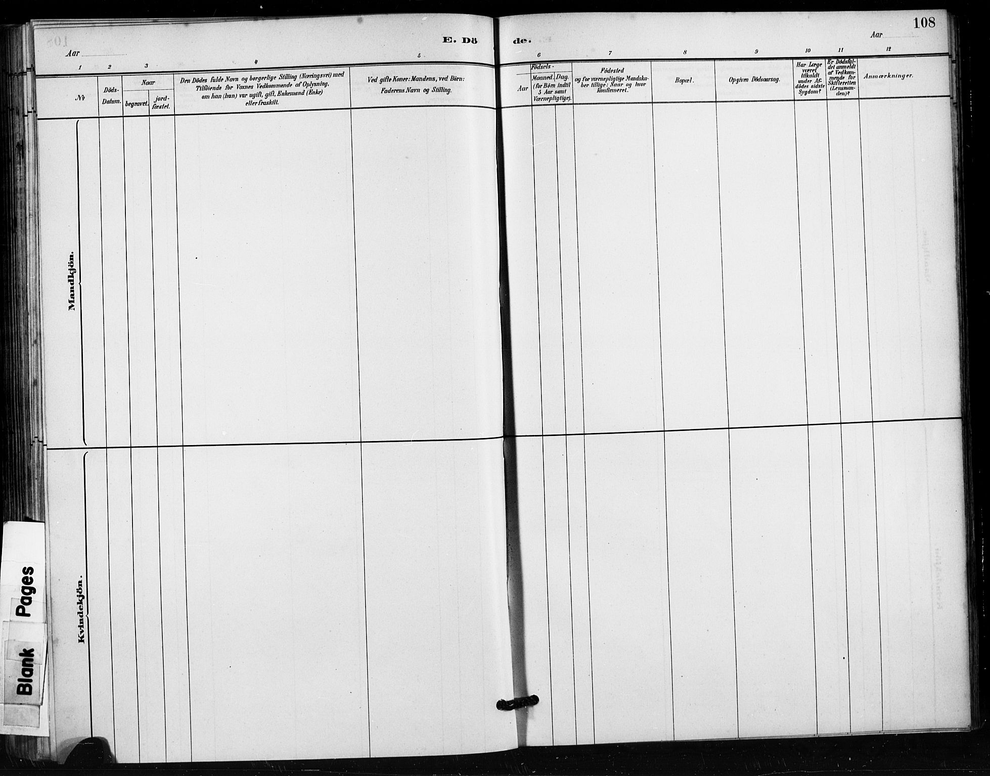 Håland sokneprestkontor, AV/SAST-A-101802/001/30BA/L0011: Parish register (official) no. A 10, 1883-1900, p. 108