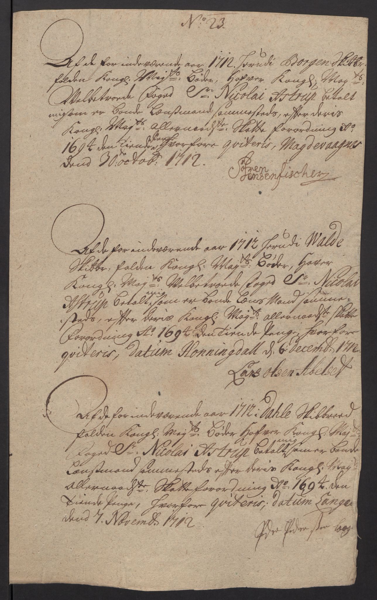 Rentekammeret inntil 1814, Reviderte regnskaper, Fogderegnskap, AV/RA-EA-4092/R54/L3565: Fogderegnskap Sunnmøre, 1712-1713, p. 178