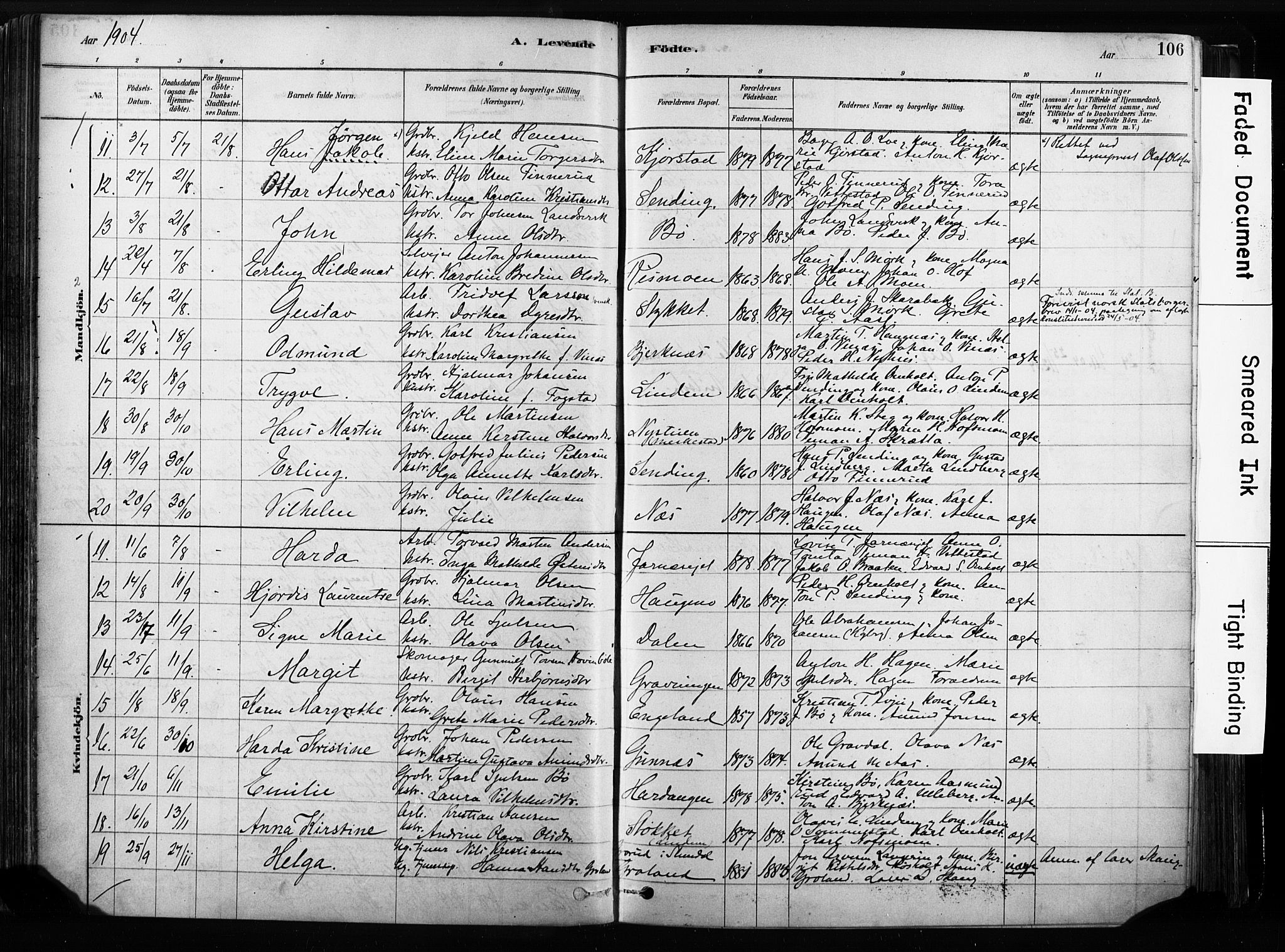 Sandsvær kirkebøker, SAKO/A-244/F/Fb/L0001: Parish register (official) no. II 1, 1878-1906, p. 106