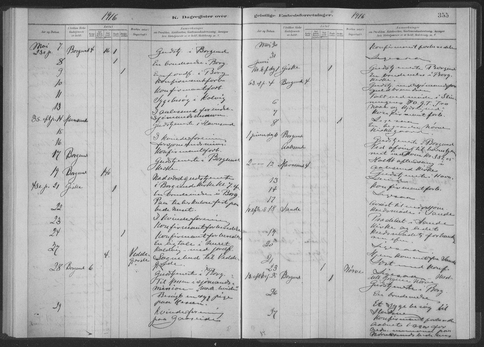 Ministerialprotokoller, klokkerbøker og fødselsregistre - Møre og Romsdal, SAT/A-1454/528/L0404: Parish register (official) no. 528A13II, 1880-1922, p. 355