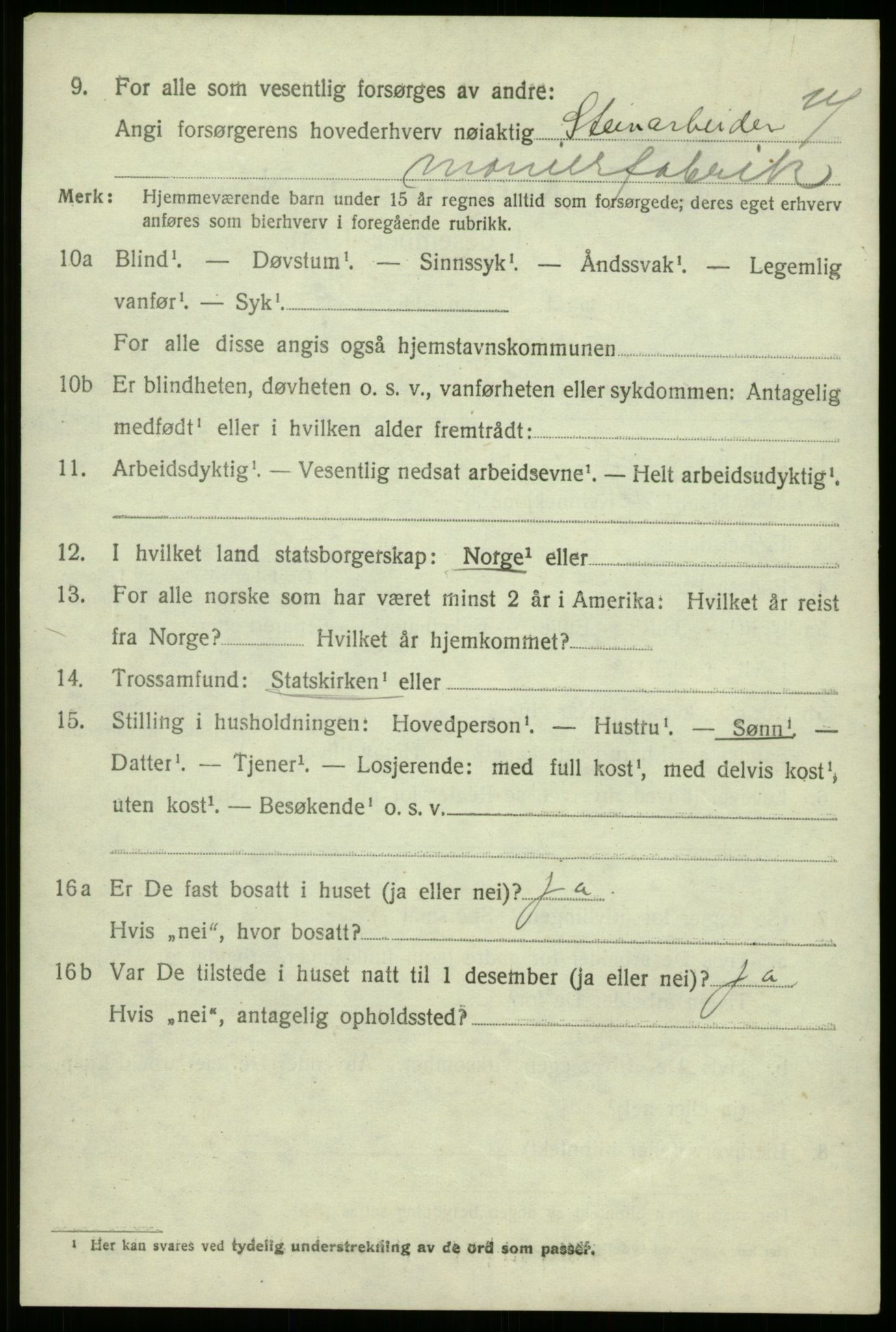 SAB, 1920 census for Fana, 1920, p. 4782