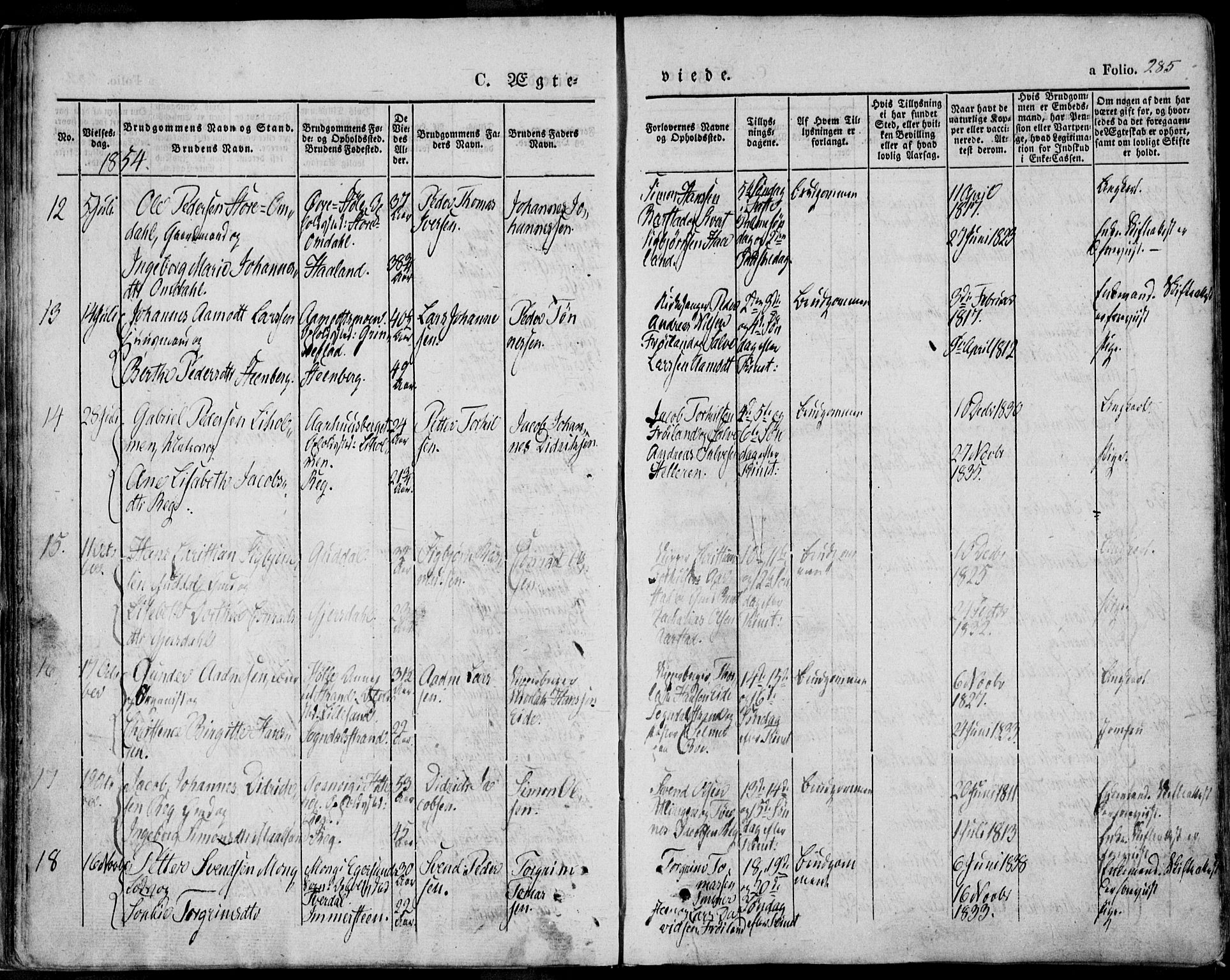 Sokndal sokneprestkontor, AV/SAST-A-101808: Parish register (official) no. A 8.2, 1842-1857, p. 285