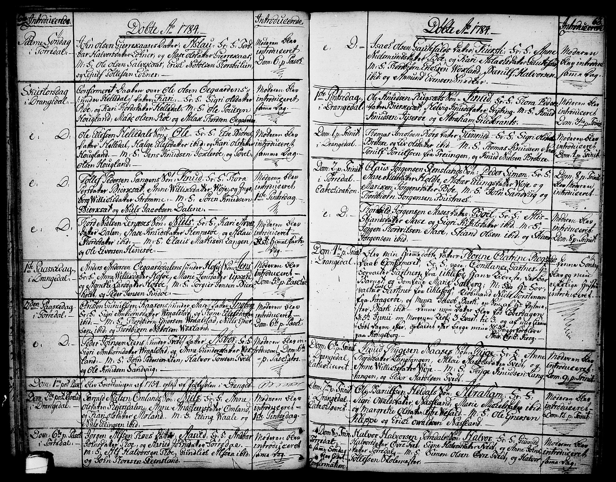 Drangedal kirkebøker, SAKO/A-258/F/Fa/L0003: Parish register (official) no. 3, 1768-1814, p. 62-63
