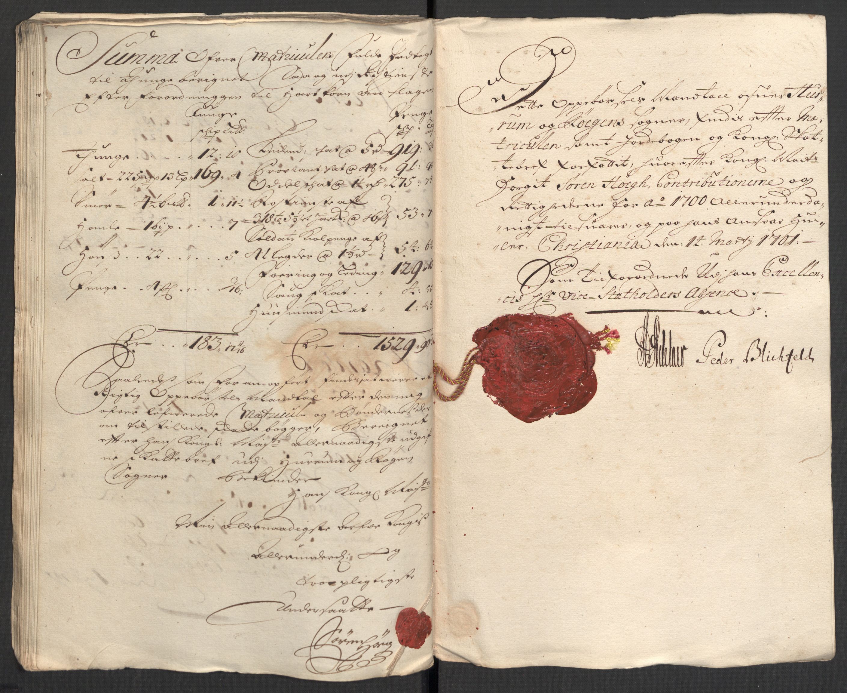 Rentekammeret inntil 1814, Reviderte regnskaper, Fogderegnskap, AV/RA-EA-4092/R30/L1697: Fogderegnskap Hurum, Røyken, Eiker og Lier, 1700-1701, p. 161