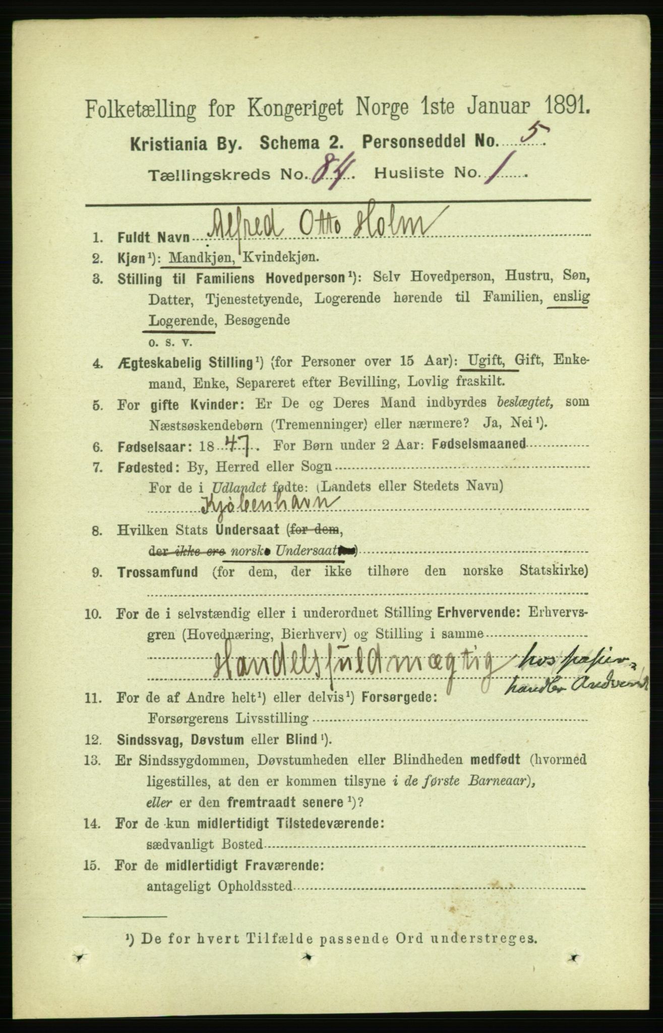 RA, 1891 census for 0301 Kristiania, 1891, p. 42474