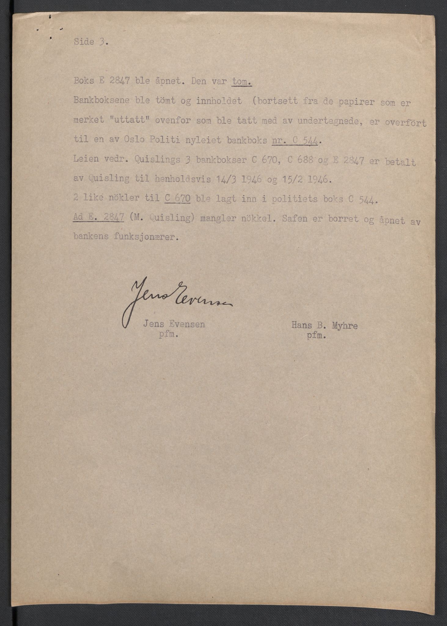 Landssvikarkivet, Oslo politikammer, AV/RA-S-3138-01/D/Da/L0003: Dnr. 29, 1945, p. 2857