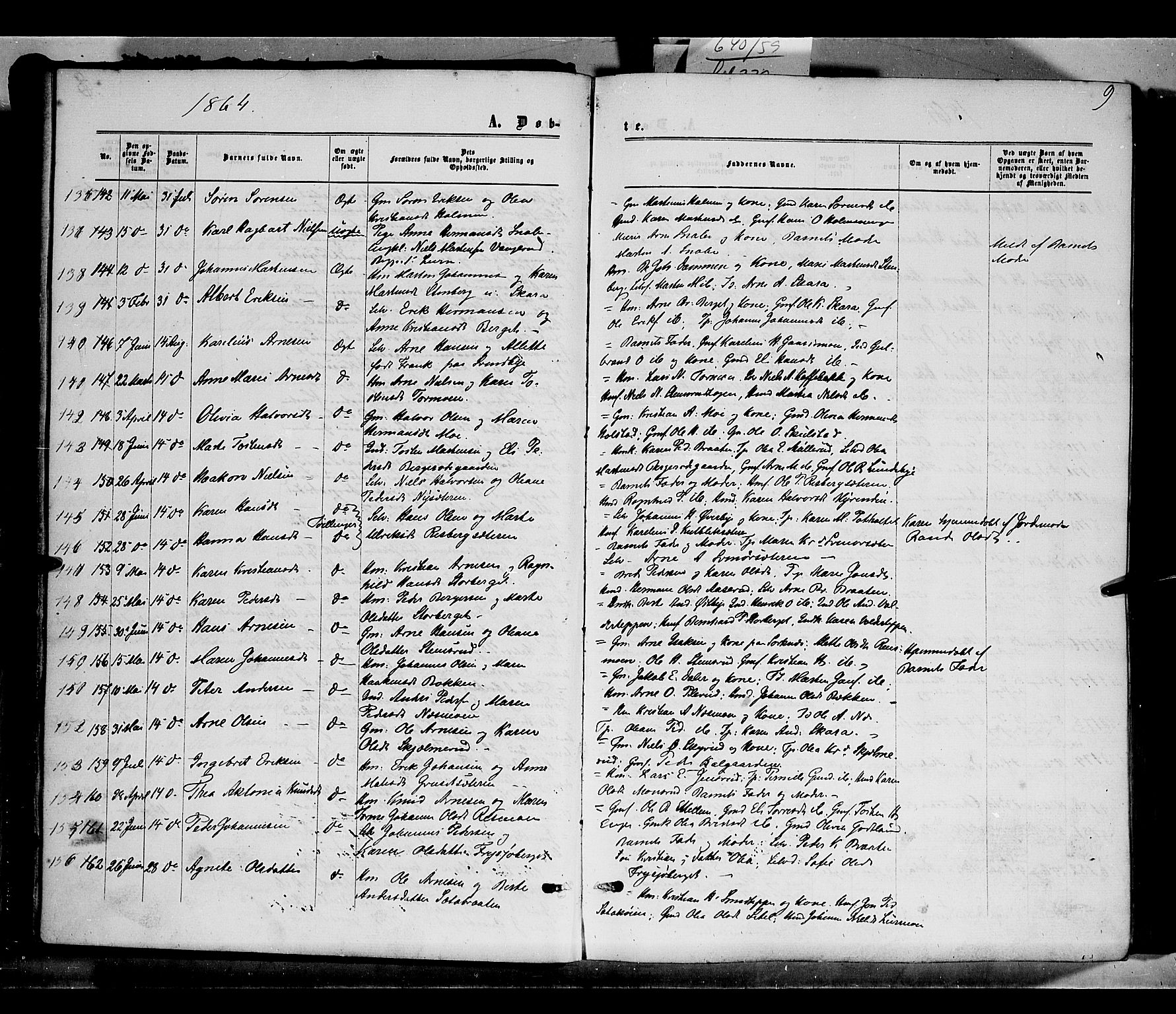 Grue prestekontor, SAH/PREST-036/H/Ha/Haa/L0010: Parish register (official) no. 10, 1864-1873, p. 9