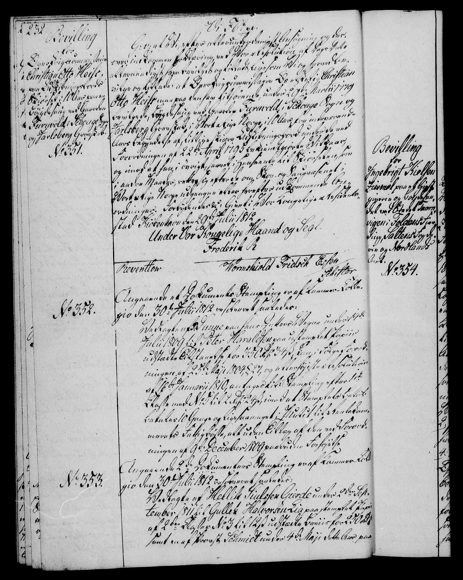 Rentekammeret, Kammerkanselliet, AV/RA-EA-3111/G/Gg/Gga/L0020: Norsk ekspedisjonsprotokoll med register (merket RK 53.20), 1811-1814, p. 232