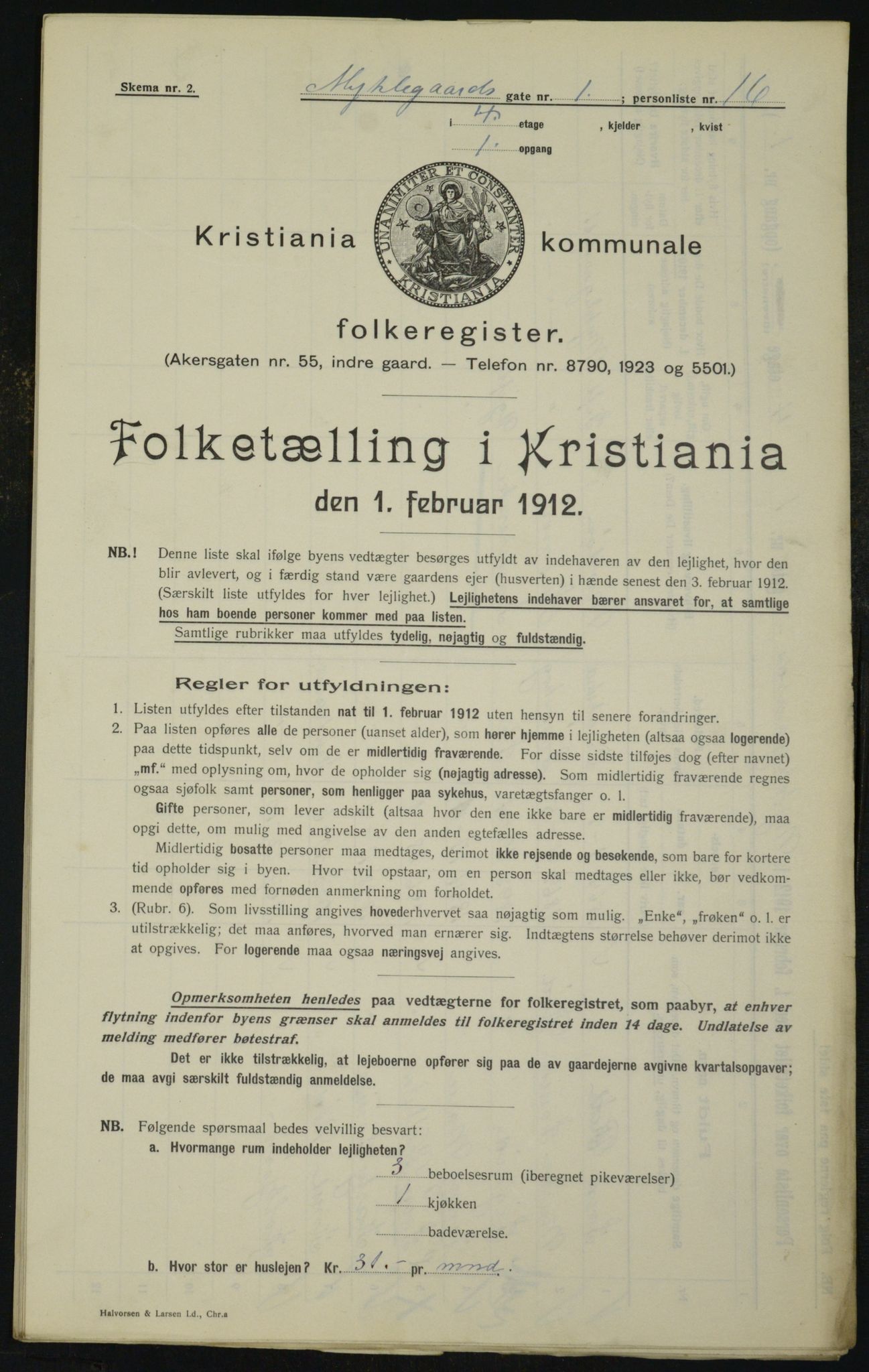 OBA, Municipal Census 1912 for Kristiania, 1912, p. 68706