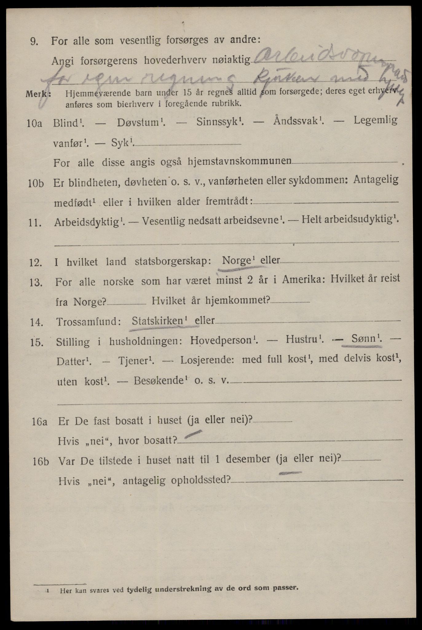 SAKO, 1920 census for Tinn, 1920, p. 17699