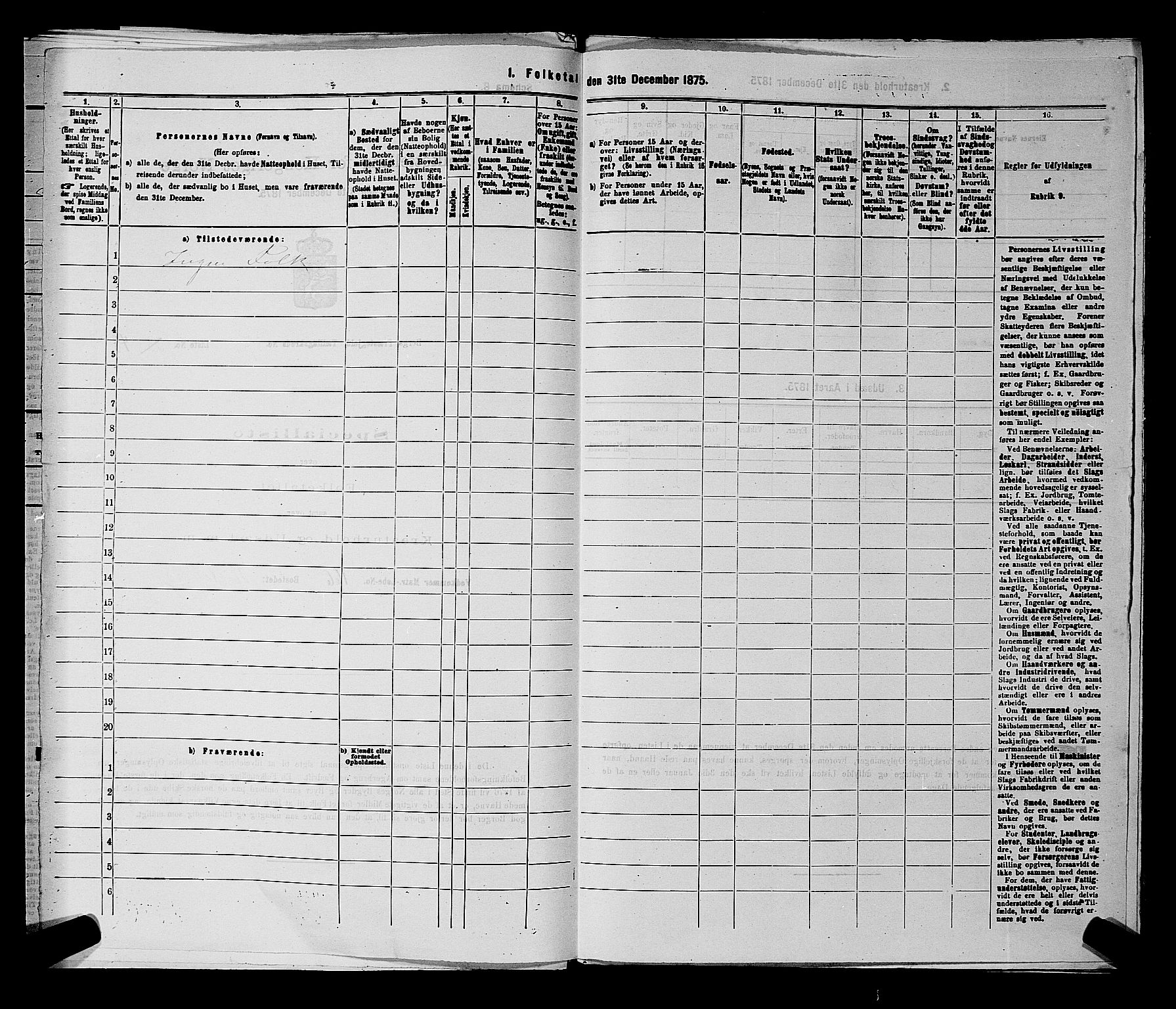 RA, 1875 census for 0116P Berg, 1875, p. 1120