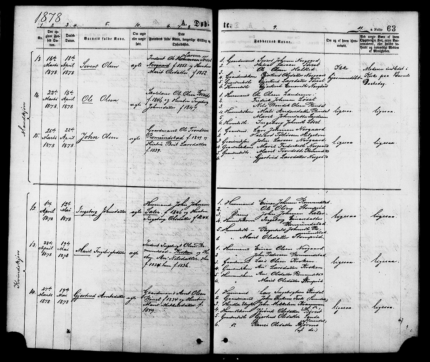 Ministerialprotokoller, klokkerbøker og fødselsregistre - Møre og Romsdal, AV/SAT-A-1454/598/L1068: Parish register (official) no. 598A02, 1872-1881, p. 63