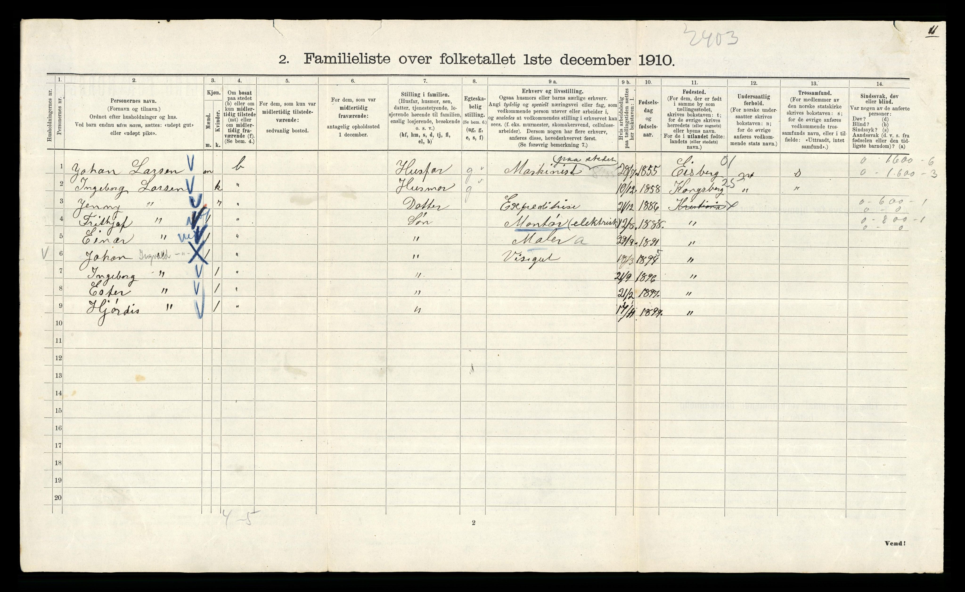 RA, 1910 census for Kristiania, 1910, p. 97559