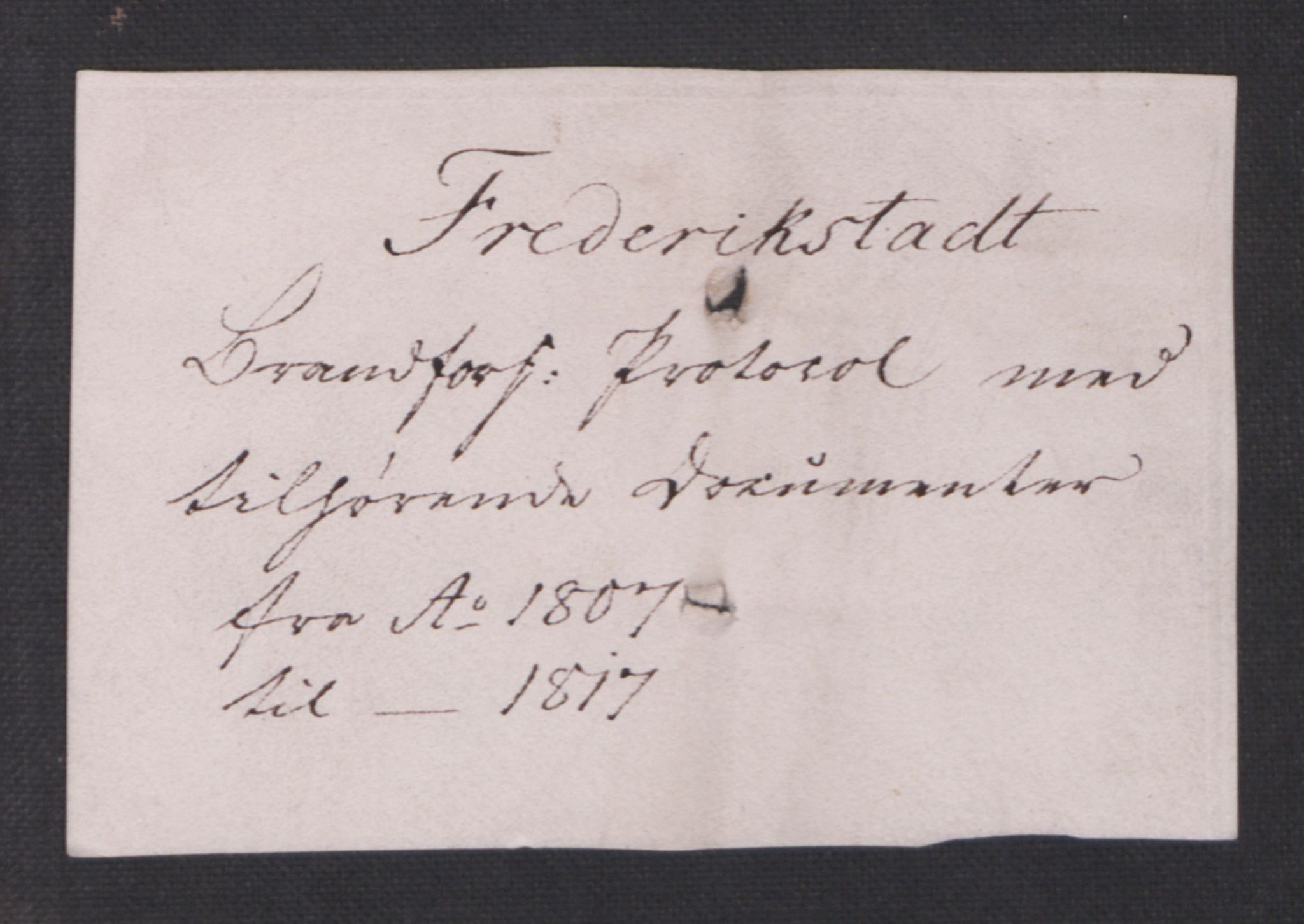 Kommersekollegiet, Brannforsikringskontoret 1767-1814, RA/EA-5458/F/Fa/L0026/0006: Fredrikstad / Dokumenter, 1767-1817