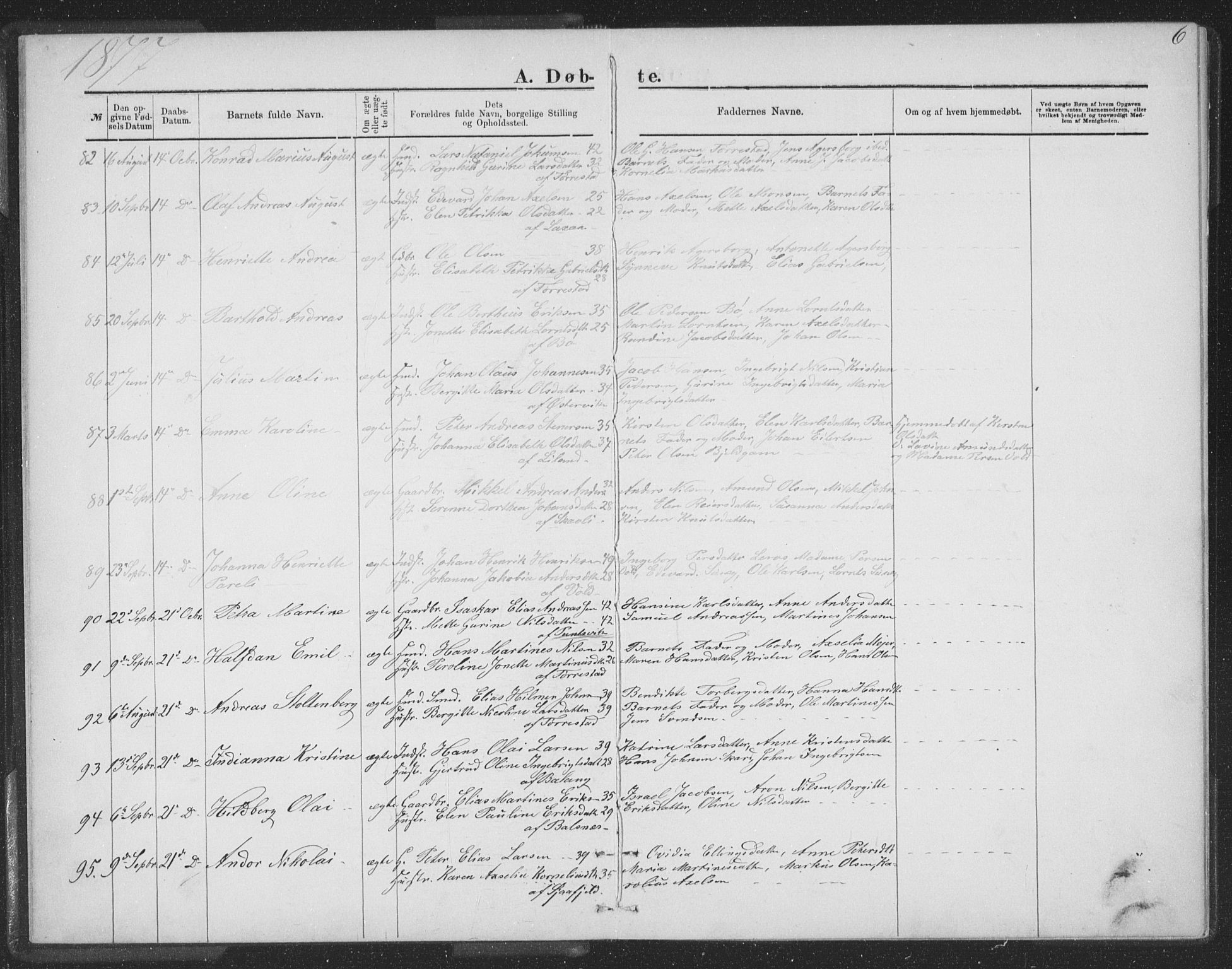 Ministerialprotokoller, klokkerbøker og fødselsregistre - Nordland, AV/SAT-A-1459/863/L0913: Parish register (copy) no. 863C03, 1877-1885, p. 6