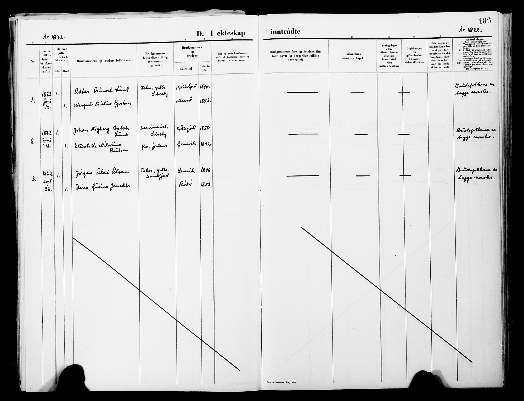 Lebesby sokneprestkontor, AV/SATØ-S-1353/H/Ha/L0004kirke: Parish register (official) no. 4, 1870-1902, p. 166