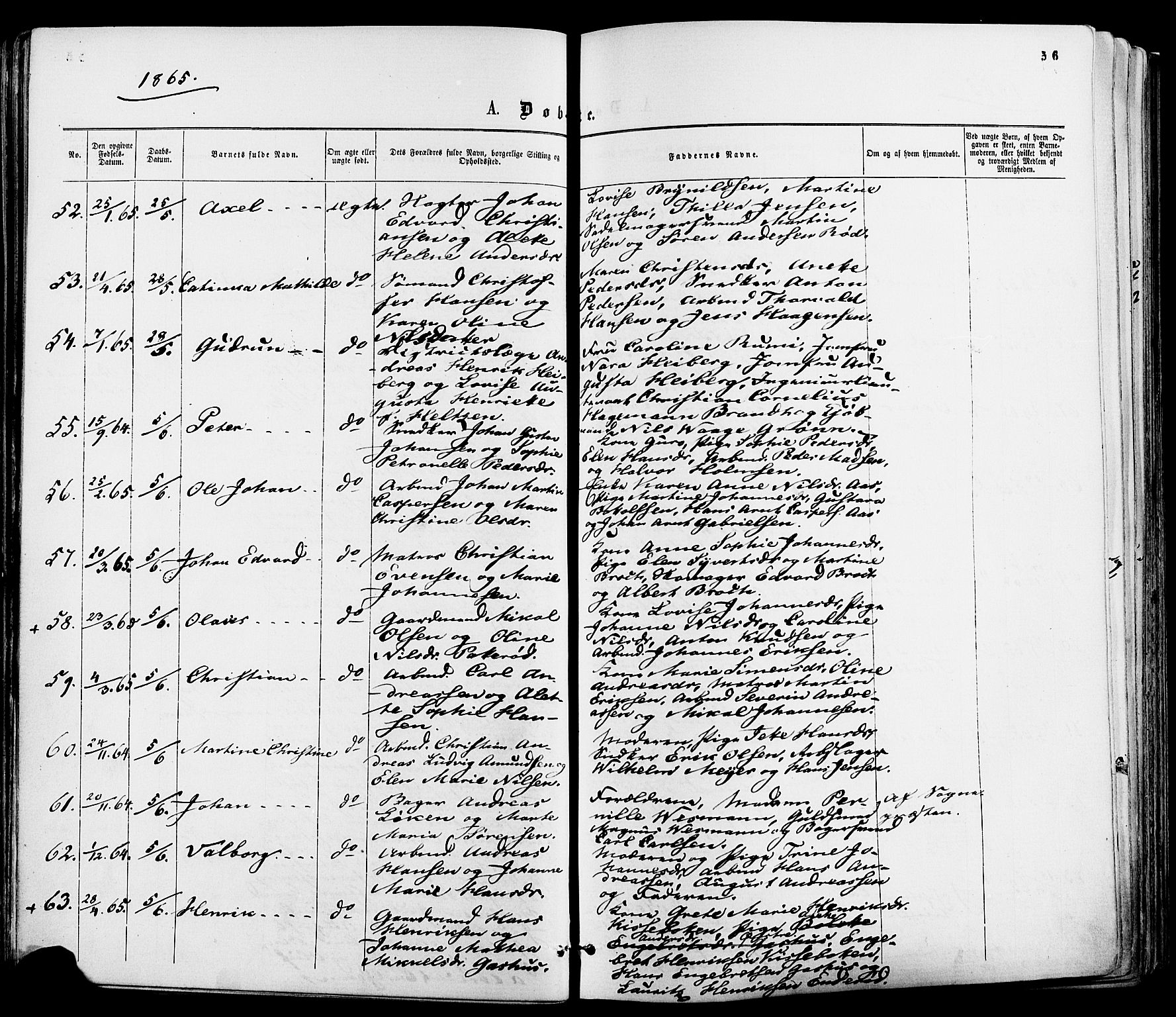 Moss prestekontor Kirkebøker, AV/SAO-A-2003/F/Fa/L0009: Parish register (official) no. I 9, 1861-1869, p. 56