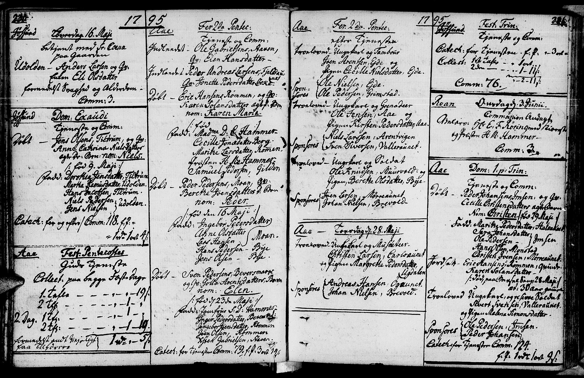 Ministerialprotokoller, klokkerbøker og fødselsregistre - Sør-Trøndelag, SAT/A-1456/655/L0673: Parish register (official) no. 655A02, 1780-1801, p. 230-231