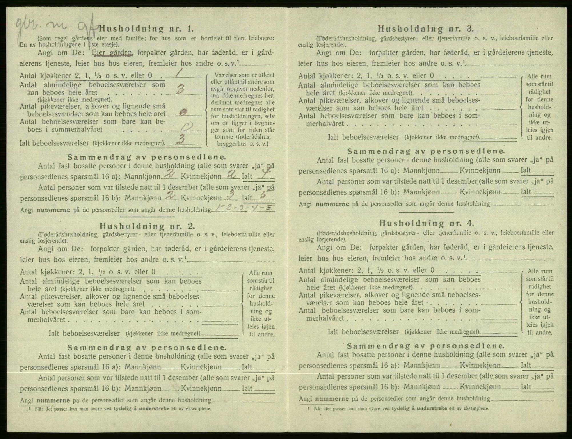 SAB, 1920 census for Evanger, 1920, p. 282