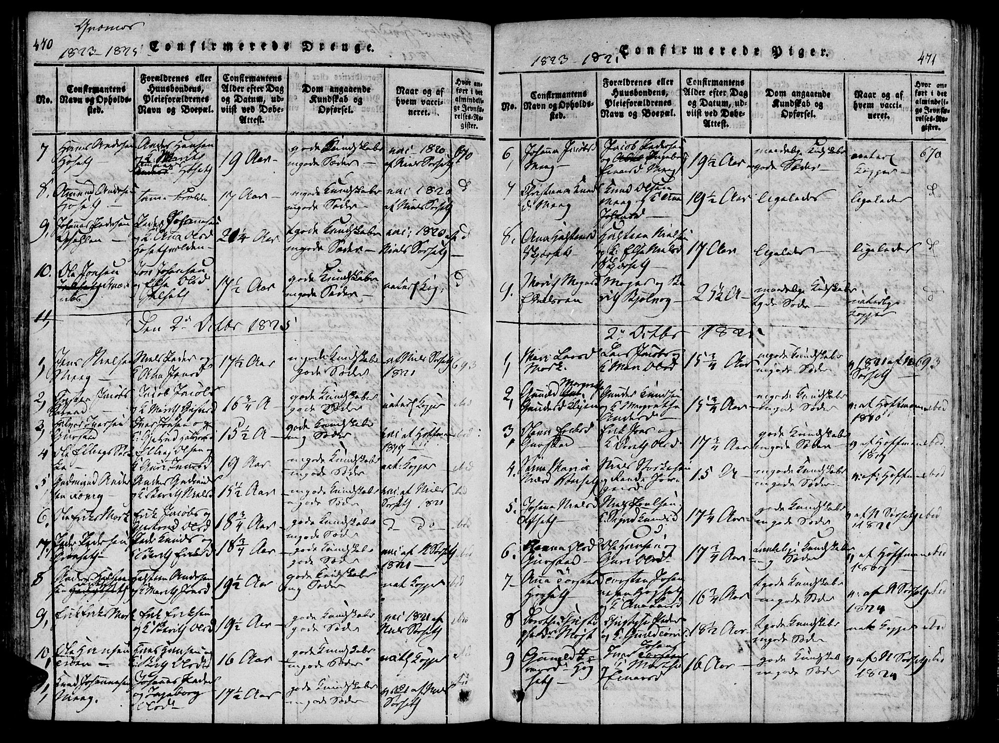 Ministerialprotokoller, klokkerbøker og fødselsregistre - Møre og Romsdal, AV/SAT-A-1454/568/L0800: Parish register (official) no. 568A09 /1, 1819-1830, p. 470-471