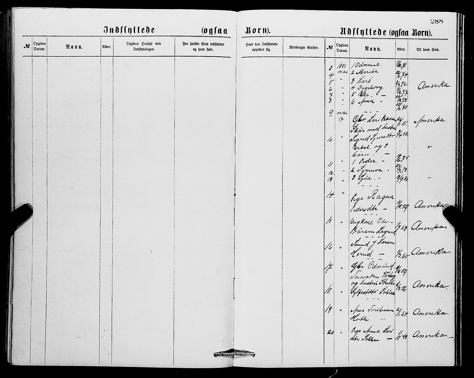 Ullensvang sokneprestembete, SAB/A-78701/H/Hab: Parish register (copy) no. C 2, 1871-1899, p. 288
