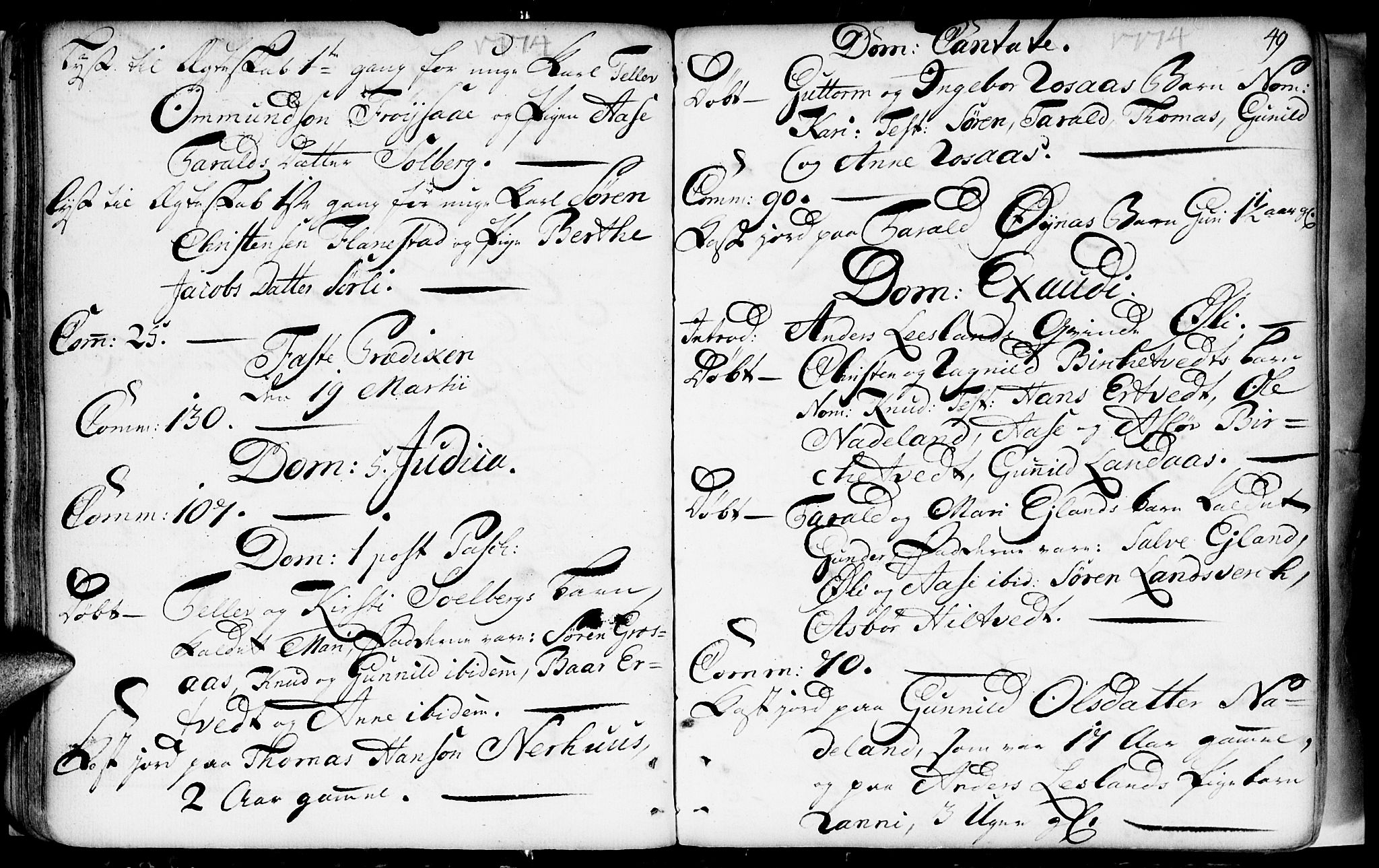 Evje sokneprestkontor, SAK/1111-0008/F/Fa/Fac/L0002: Parish register (official) no. A 2, 1765-1816, p. 49