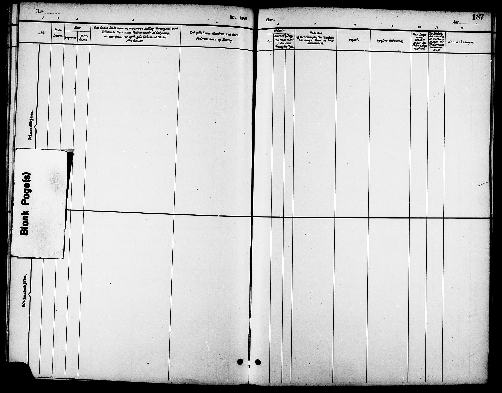 Ministerialprotokoller, klokkerbøker og fødselsregistre - Møre og Romsdal, AV/SAT-A-1454/523/L0340: Parish register (copy) no. 523C03, 1892-1902, p. 187