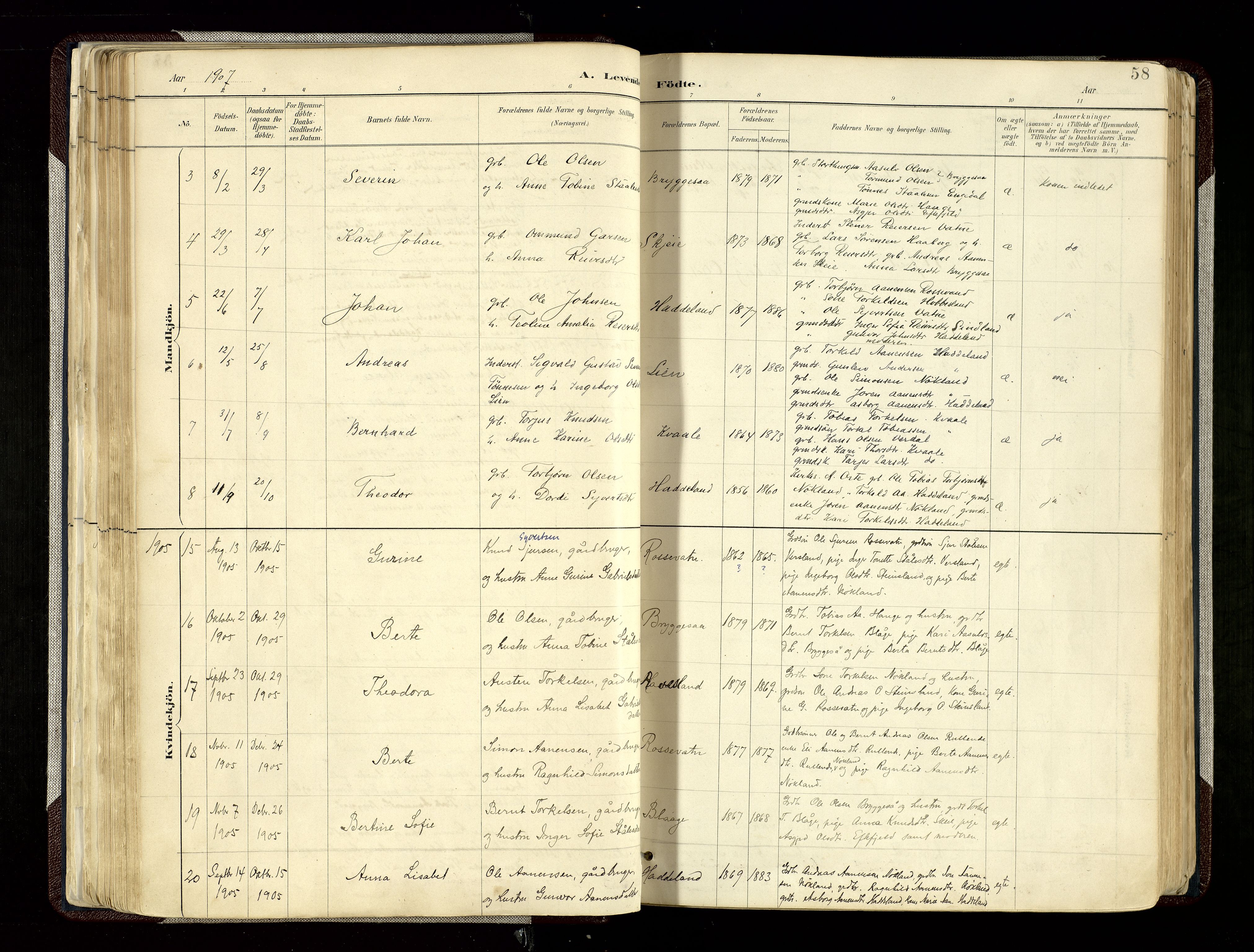 Hægebostad sokneprestkontor, SAK/1111-0024/F/Fa/Fab/L0004: Parish register (official) no. A 4, 1887-1929, p. 58
