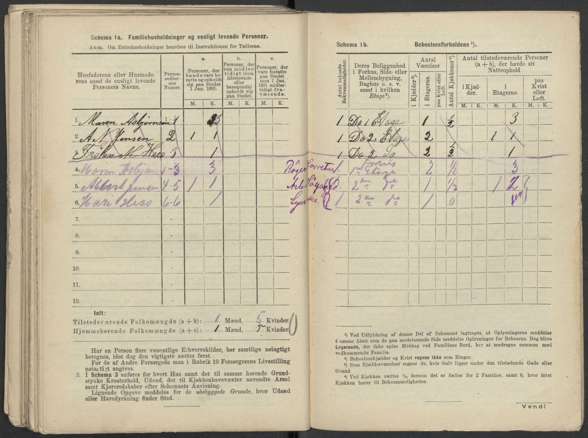 RA, 1891 Census for 1301 Bergen, 1891, p. 1331