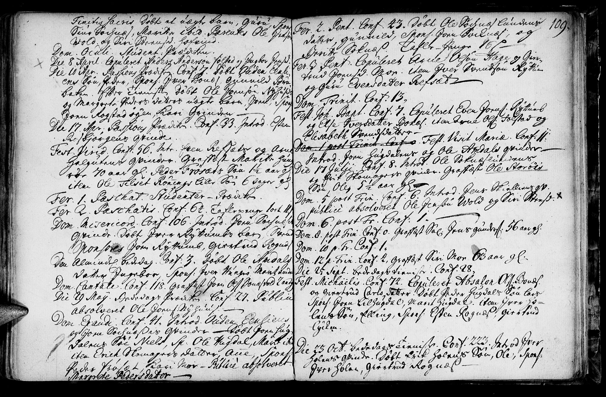 Ministerialprotokoller, klokkerbøker og fødselsregistre - Sør-Trøndelag, SAT/A-1456/687/L0990: Parish register (official) no. 687A01, 1690-1746, p. 109
