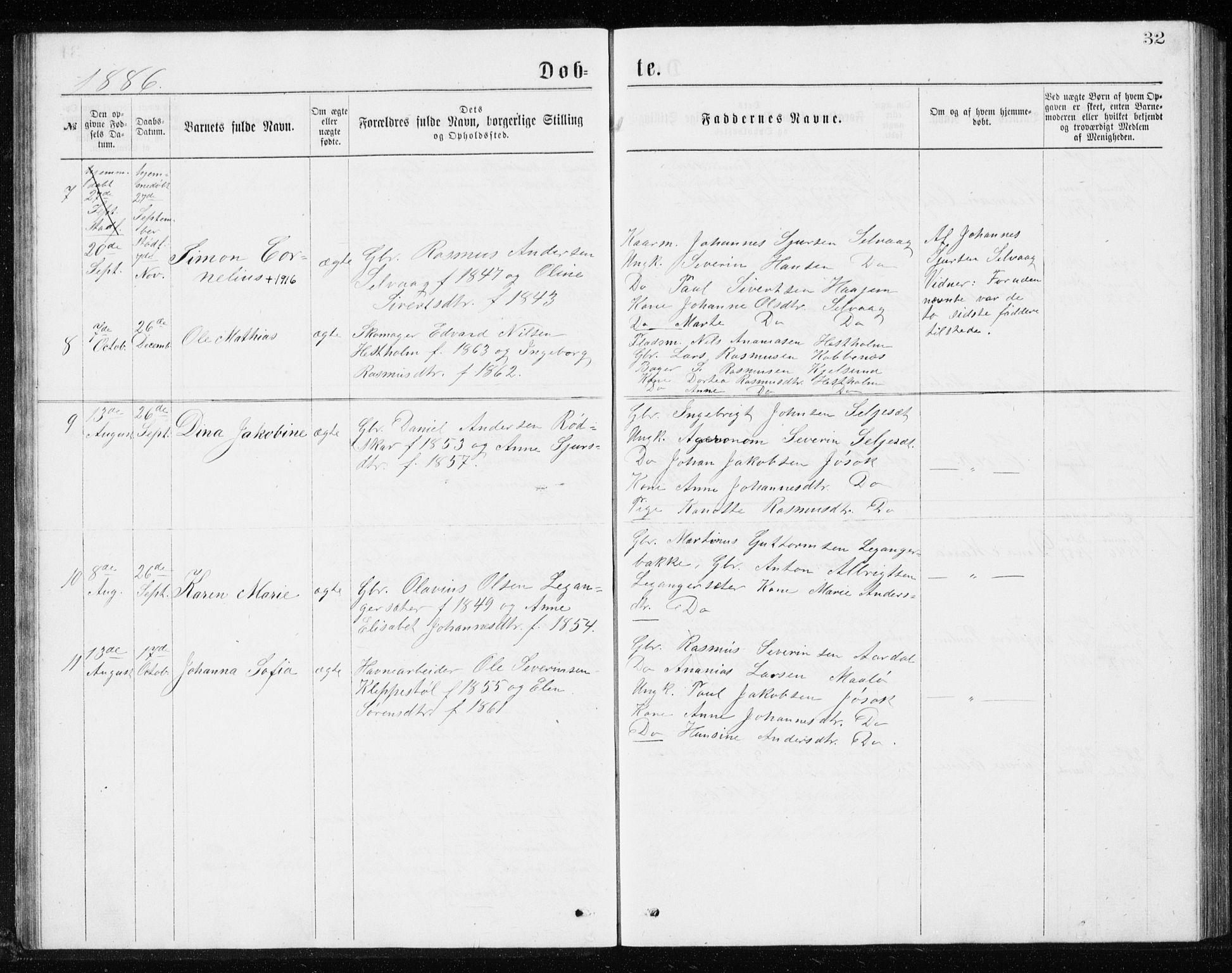 Ministerialprotokoller, klokkerbøker og fødselsregistre - Møre og Romsdal, AV/SAT-A-1454/508/L0097: Parish register (copy) no. 508C01, 1873-1897, p. 32