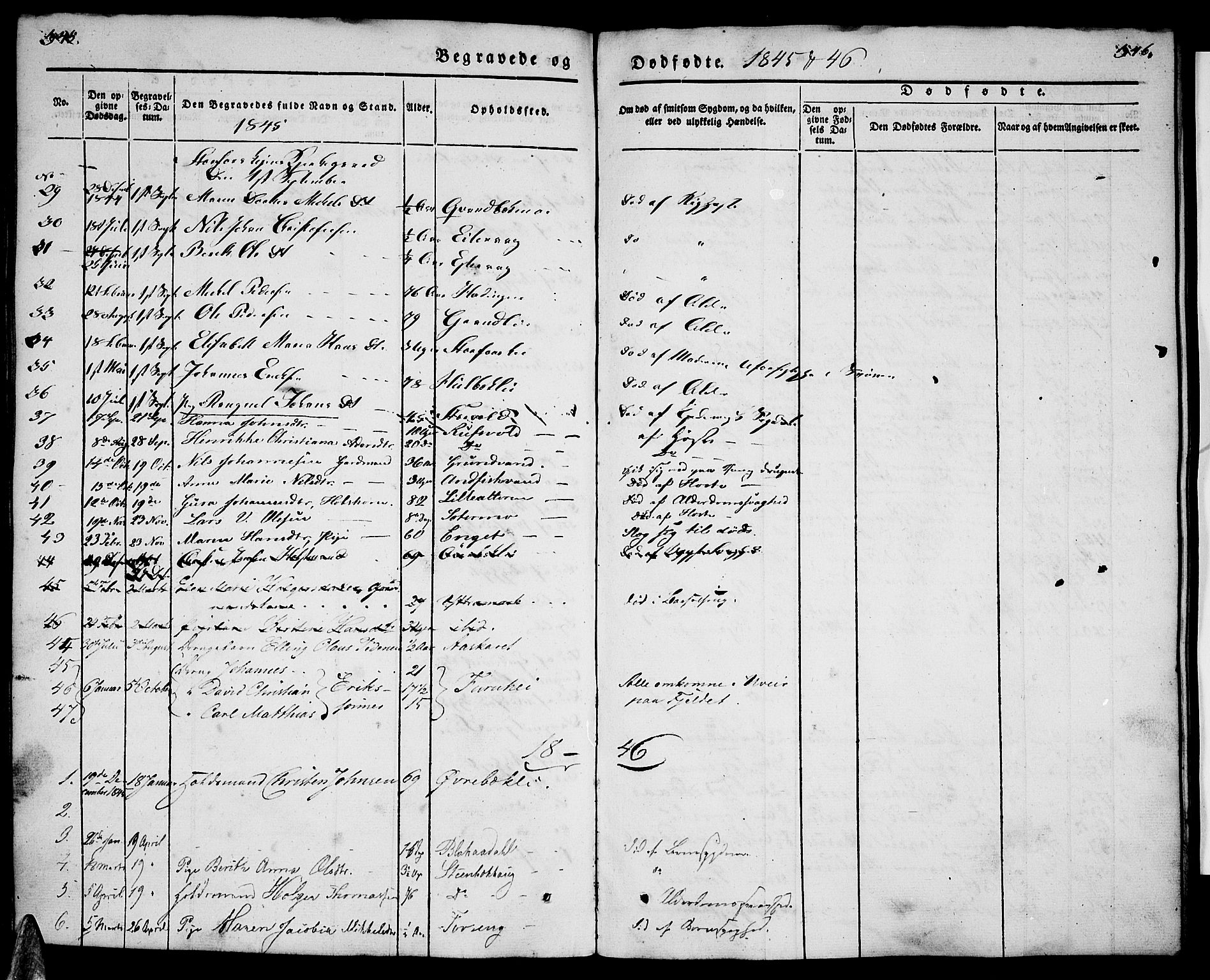 Ministerialprotokoller, klokkerbøker og fødselsregistre - Nordland, SAT/A-1459/827/L0413: Parish register (copy) no. 827C02, 1842-1852, p. 345-346