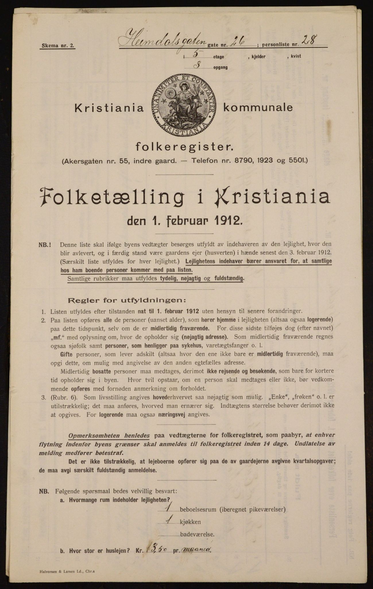 OBA, Municipal Census 1912 for Kristiania, 1912, p. 37183