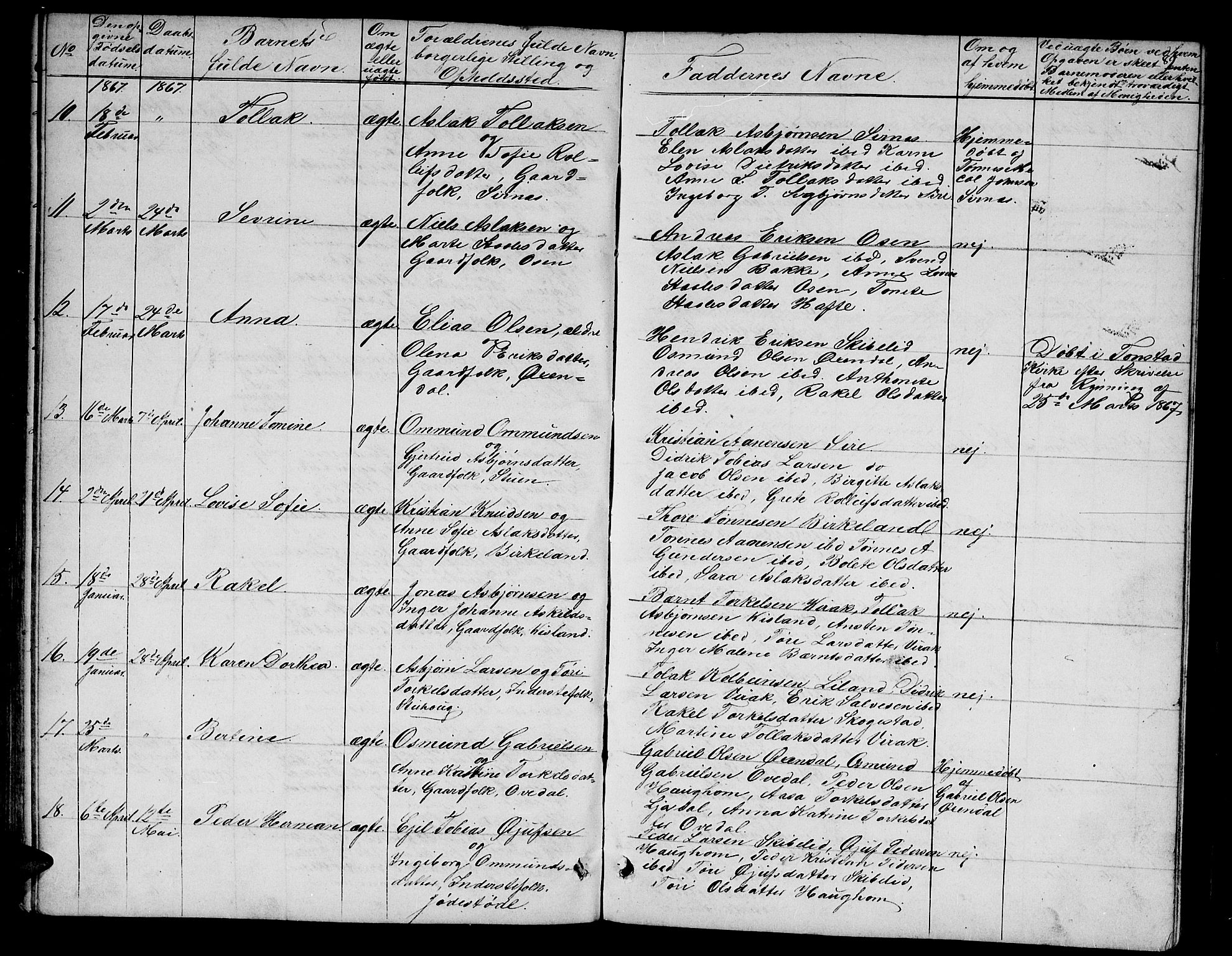 Bakke sokneprestkontor, AV/SAK-1111-0002/F/Fb/Fba/L0001: Parish register (copy) no. B 1, 1849-1879, p. 89