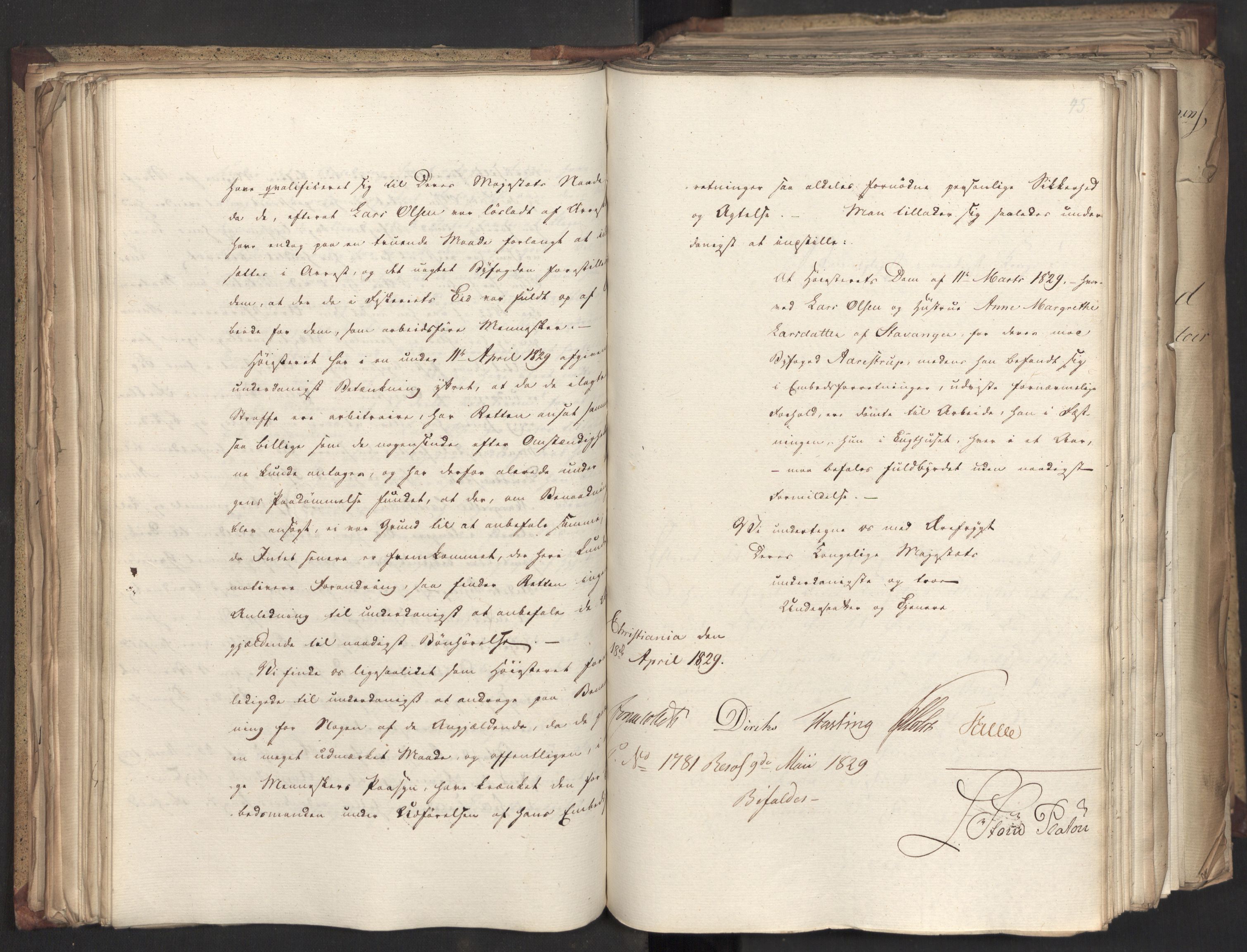 Statsrådsavdelingen i Stockholm, AV/RA-S-1003/D/Da/L0059: Regjeringsinnstillinger nr. 1074-1275, 1829, p. 111