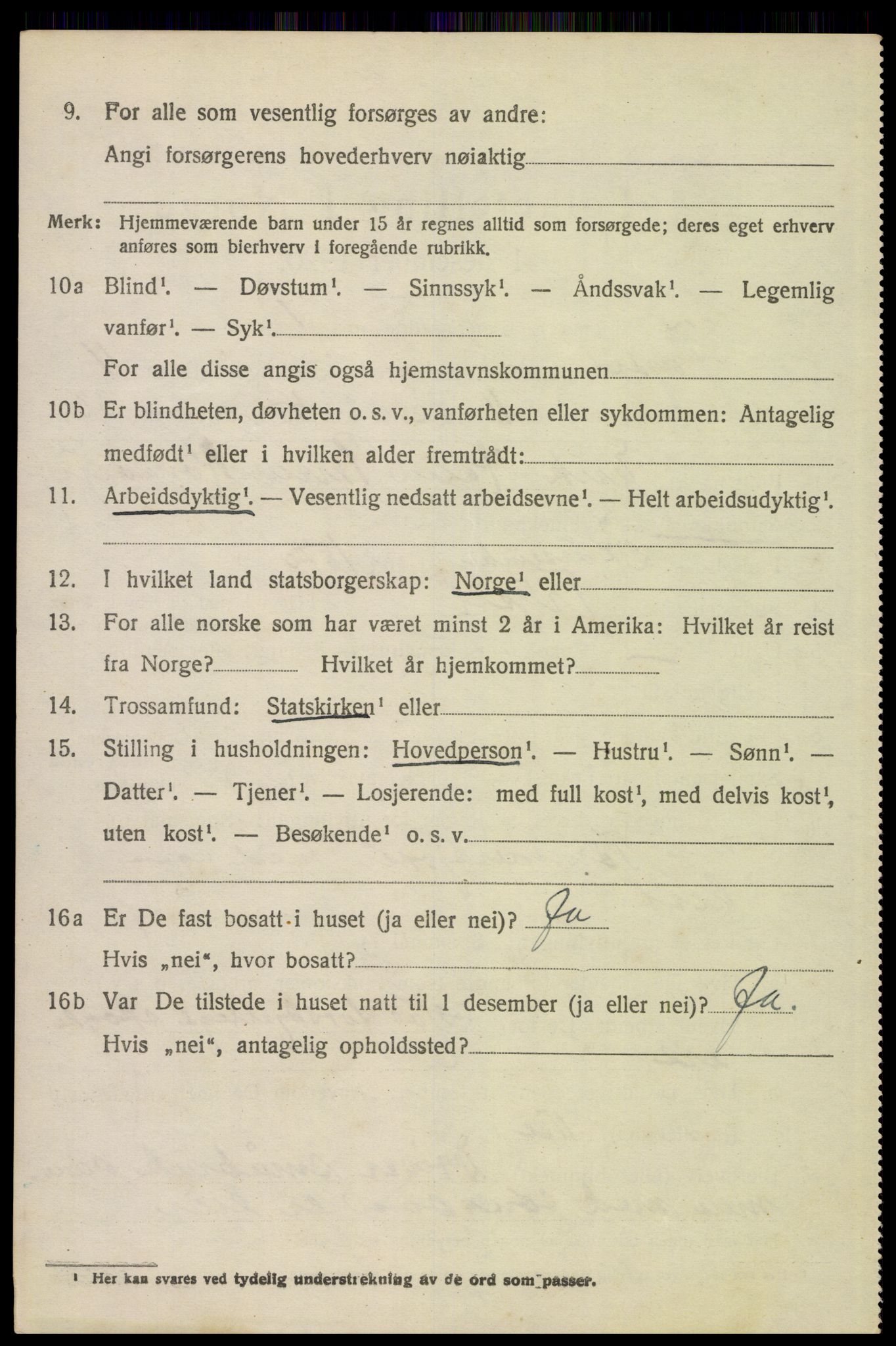 SAH, 1920 census for Trysil, 1920, p. 7076