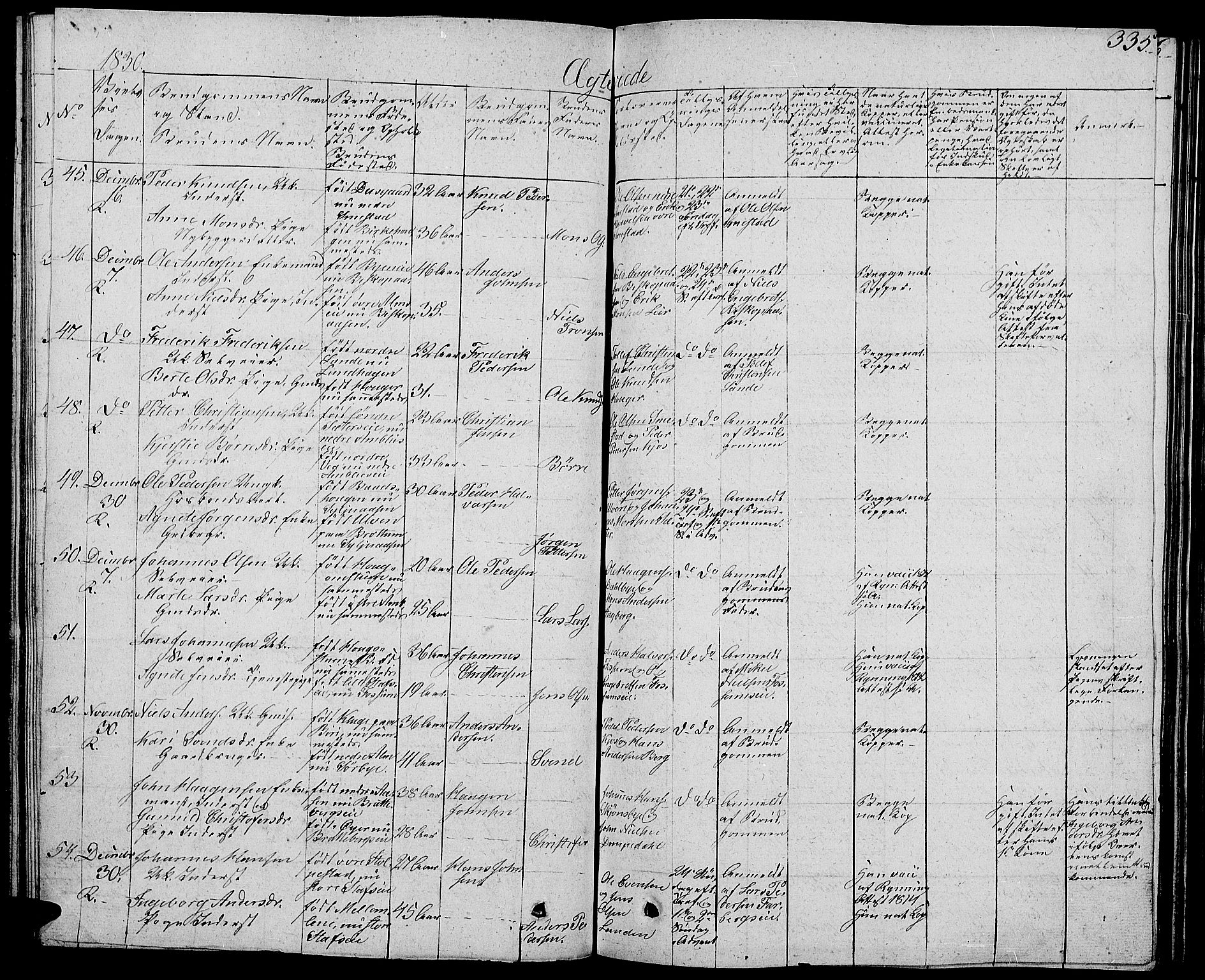 Ringsaker prestekontor, AV/SAH-PREST-014/L/La/L0004: Parish register (copy) no. 4, 1827-1838, p. 335