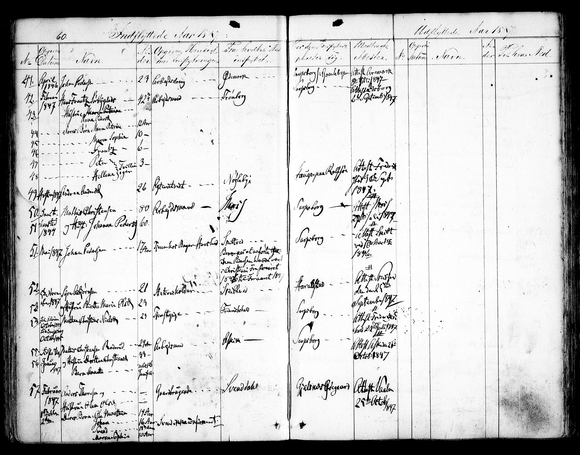 Tune prestekontor Kirkebøker, SAO/A-2007/F/Fa/L0010b: Parish register (official) no. 10B, 1847-1852, p. 60