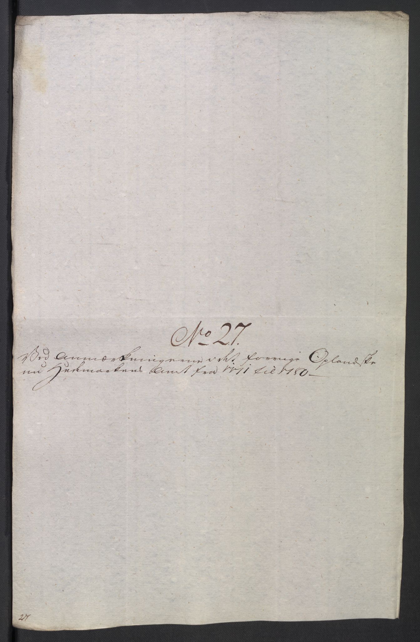 Rentekammeret inntil 1814, Reviderte regnskaper, Mindre regnskaper, AV/RA-EA-4068/Rb/L0014: Opplands amt, 1771-1779, p. 729